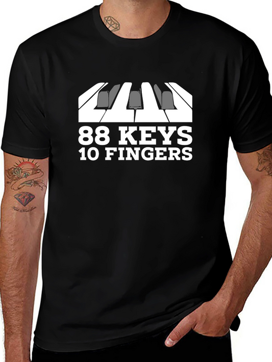 88 Keys 10 Fingers Piano Musician T-Shirt