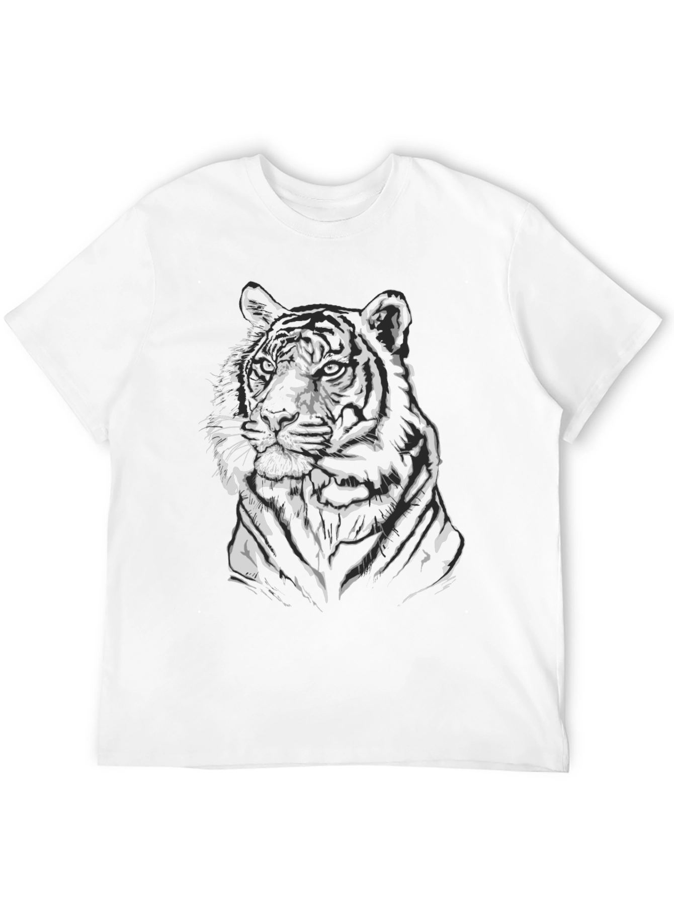 Black Tiger Graphic Tee - Cool Animal Print Shirt