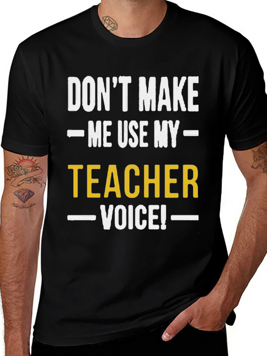 Teacher Voice Graphic Tee - Black Cotton T-Shirt