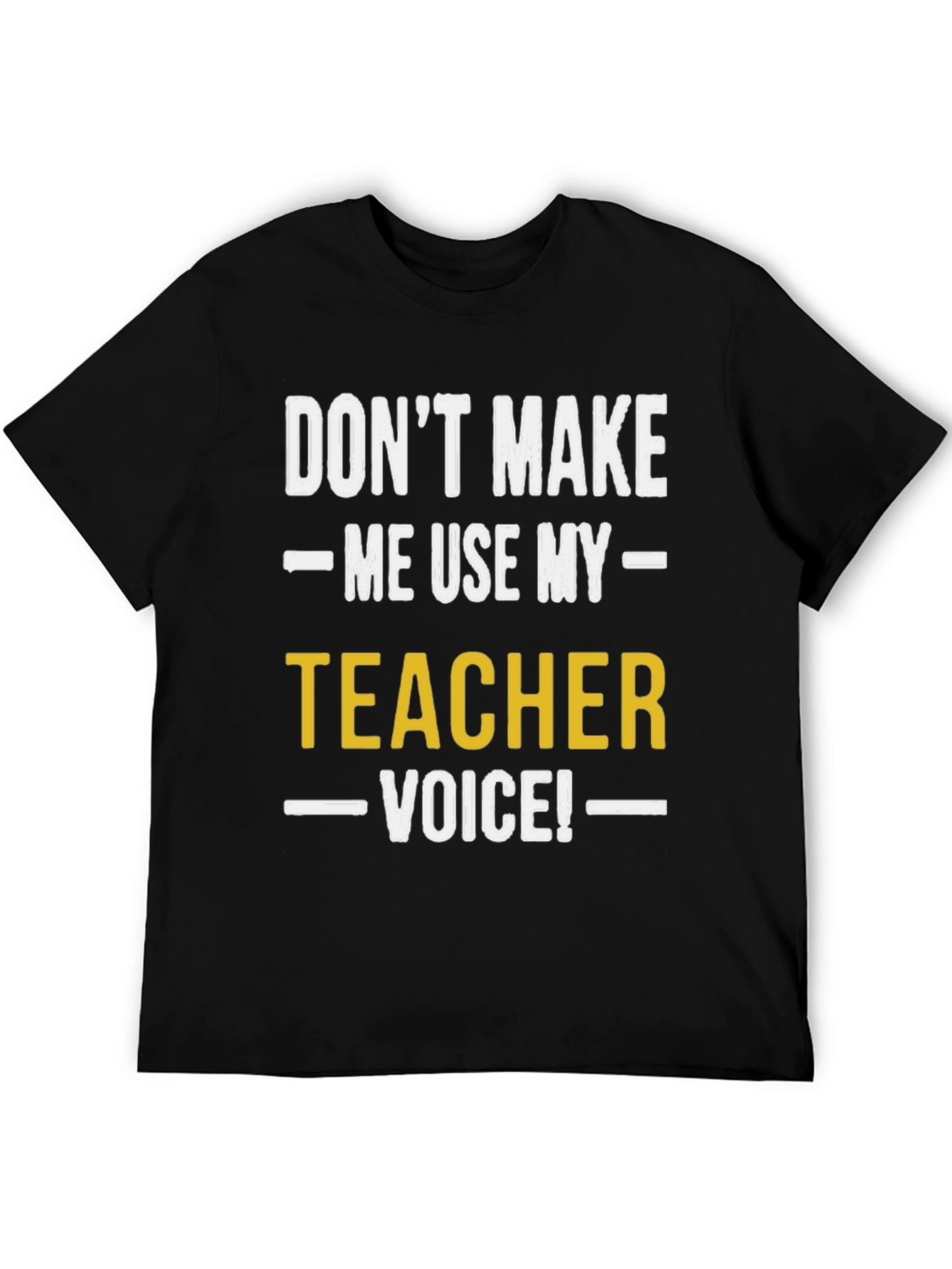 Teacher Voice Graphic Tee - Black Cotton T-Shirt