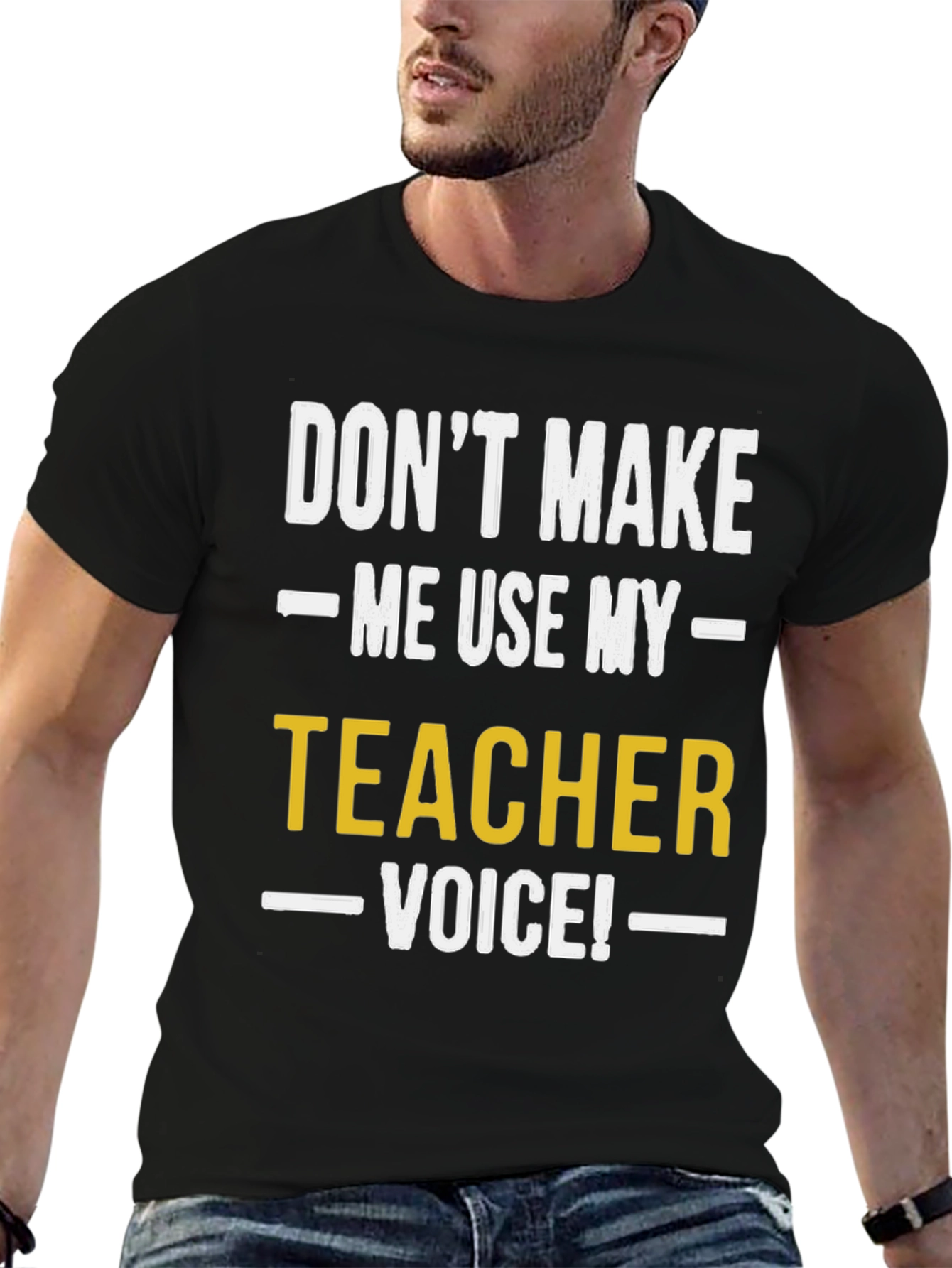 Teacher Voice Graphic Tee - Black Cotton T-Shirt