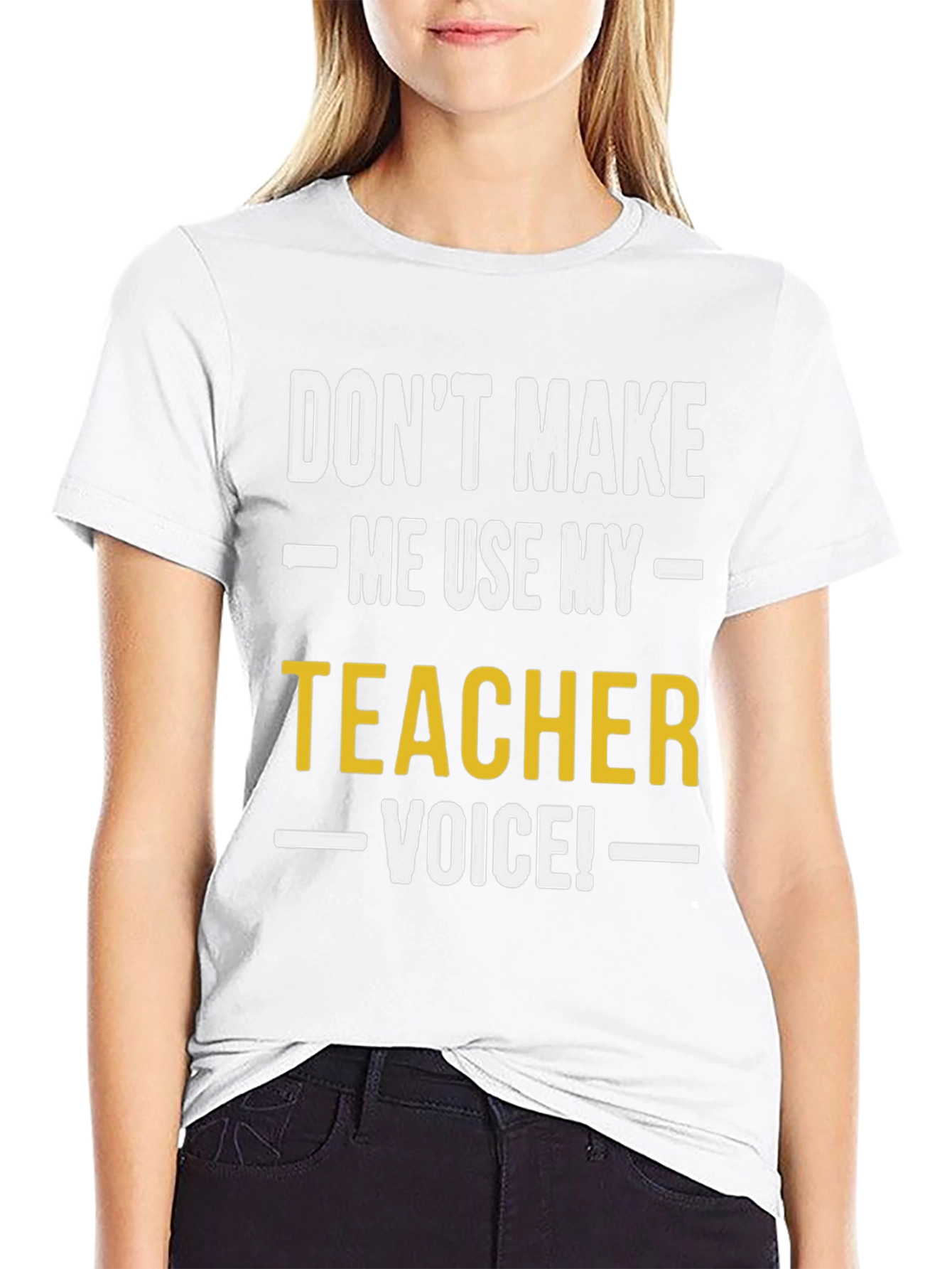Teacher Voice Graphic Tee - Black Cotton T-Shirt