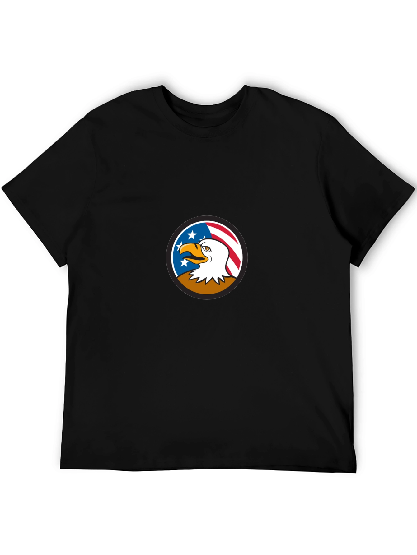 Bald Eagle American Flag Graphic T-Shirt