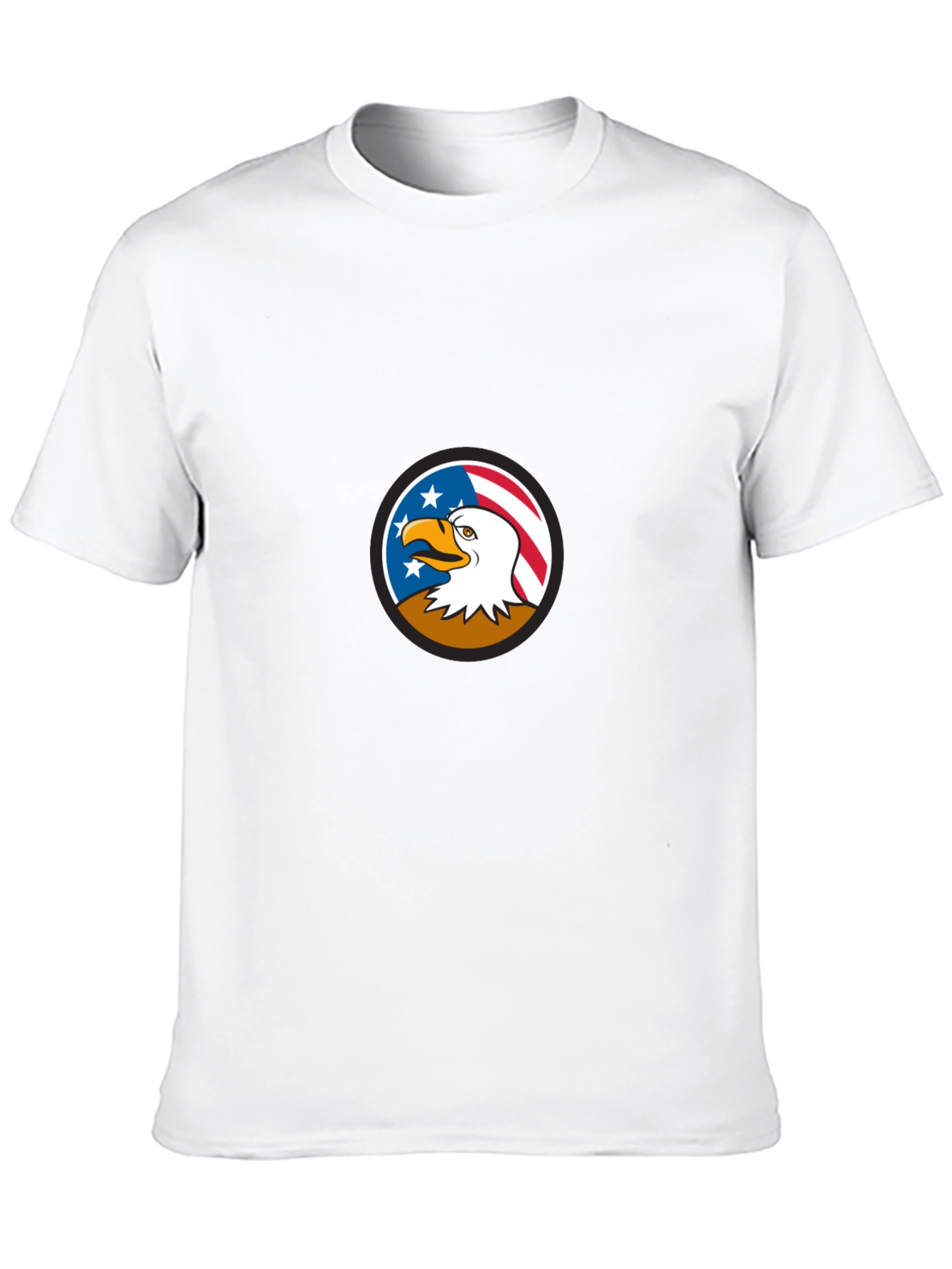 Bald Eagle American Flag Graphic T-Shirt