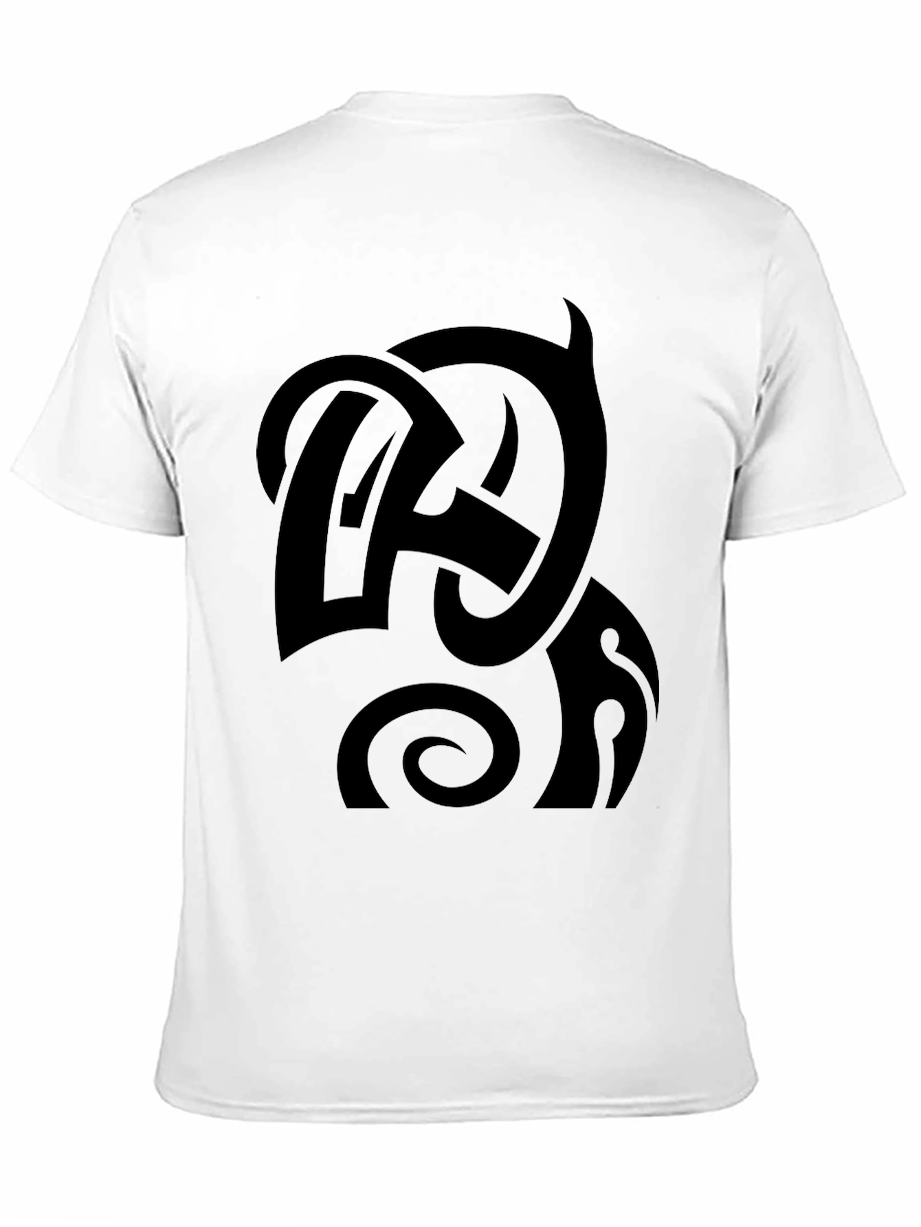 Black Graphic Tee - Abstract Design