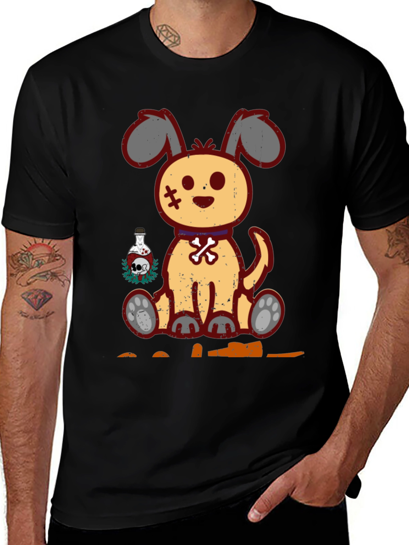 Spooky Cute Dog Graphic Tee - Halloween