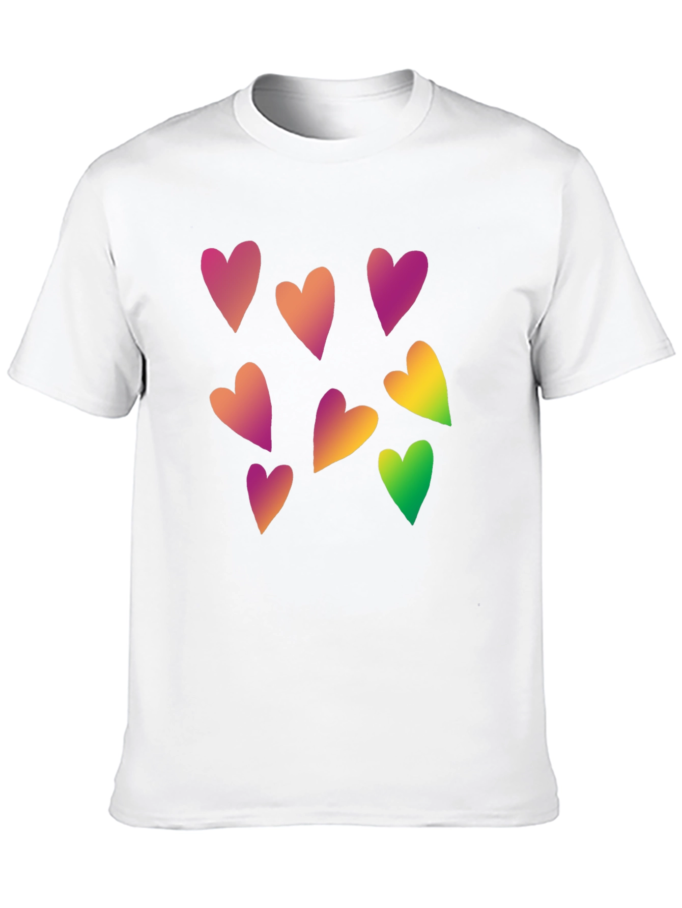 Heart Pattern Black Tee - Stylish Casual Wear