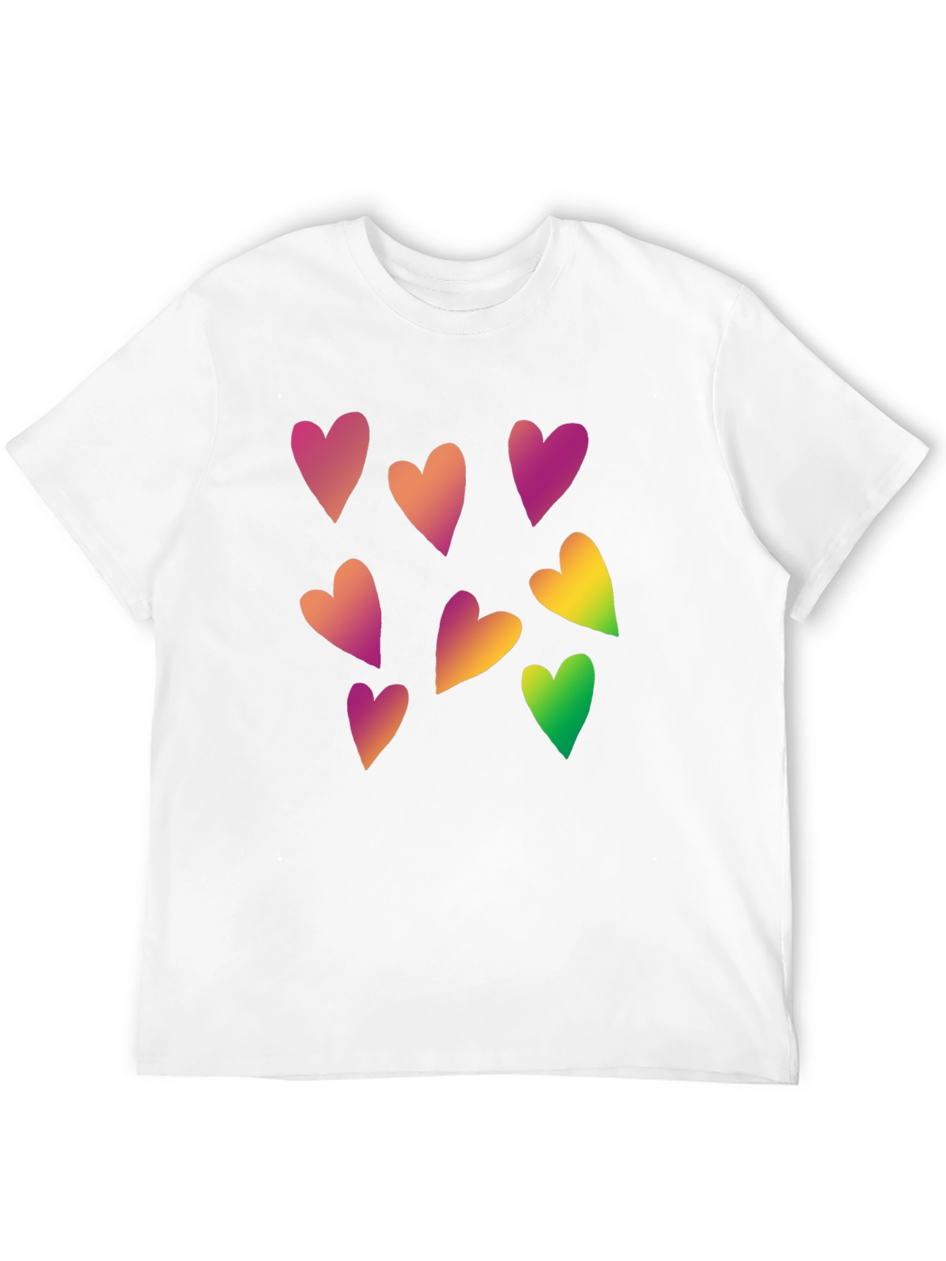 Heart Pattern Black Tee - Stylish Casual Wear