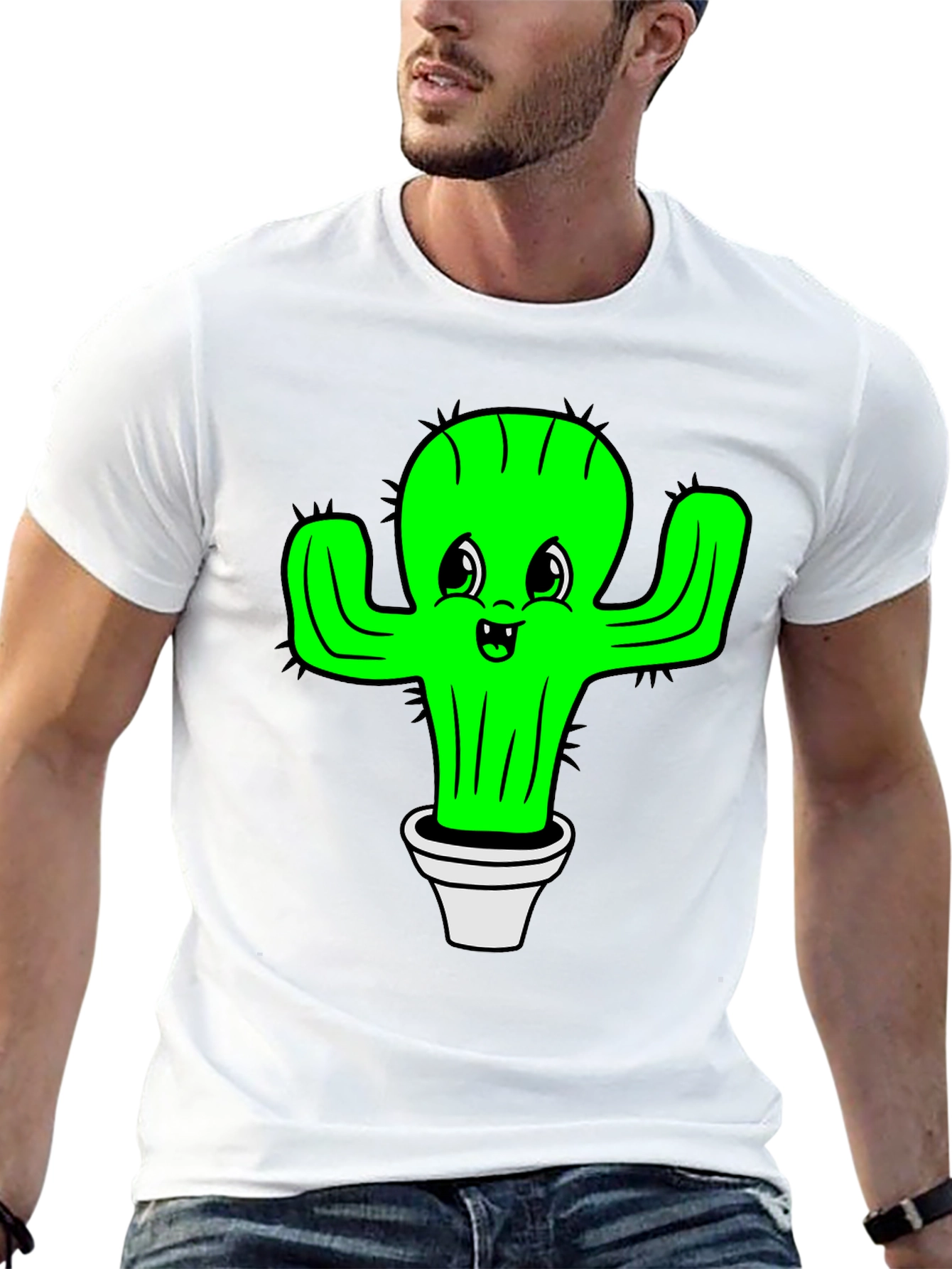 Cactus Graphic Black T-Shirt