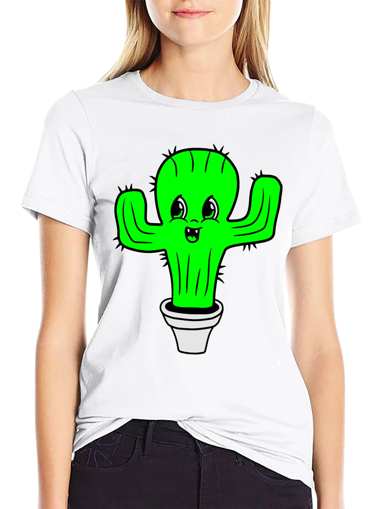 Cactus Graphic Black T-Shirt