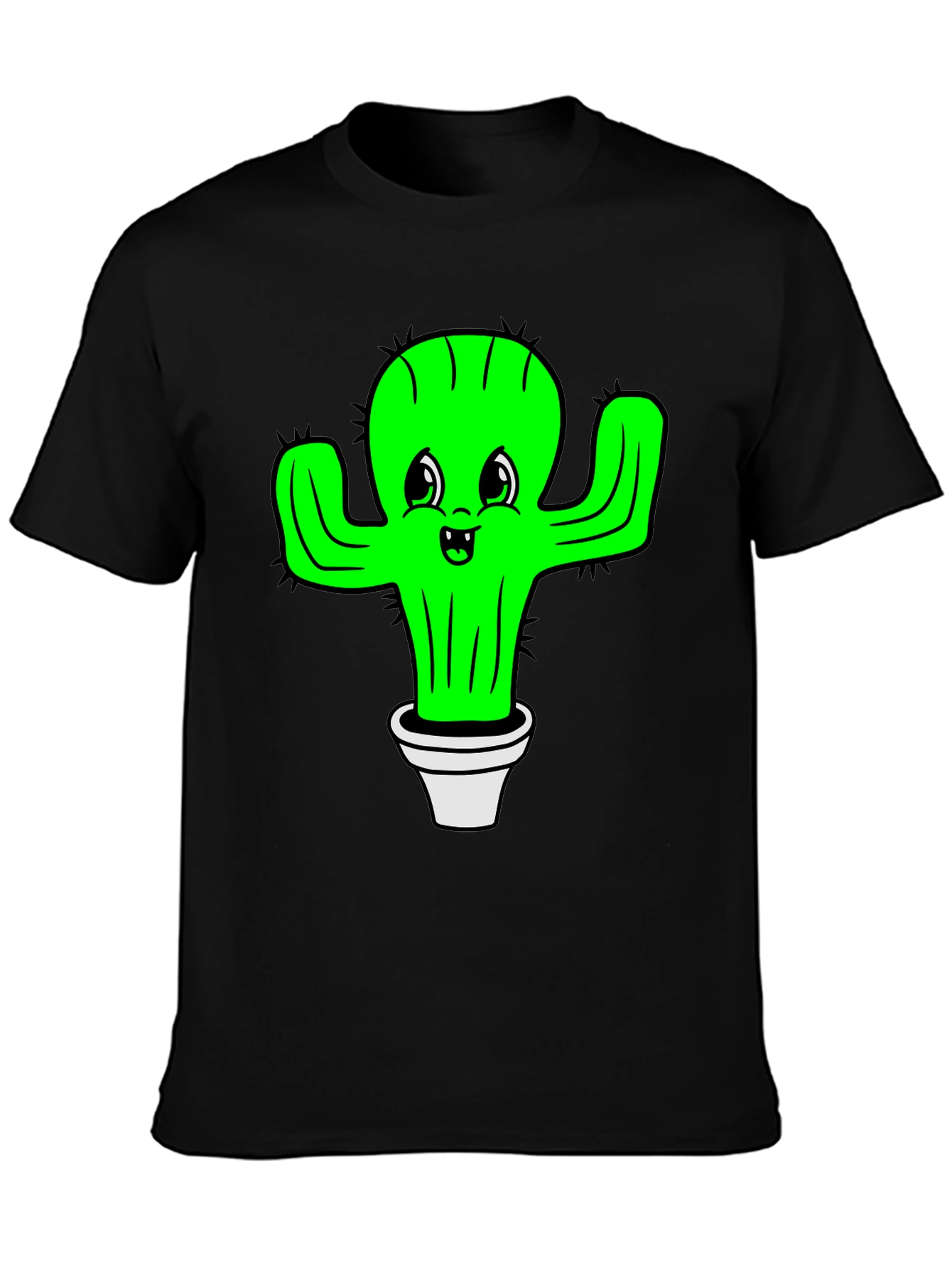 Cactus Graphic Black T-Shirt