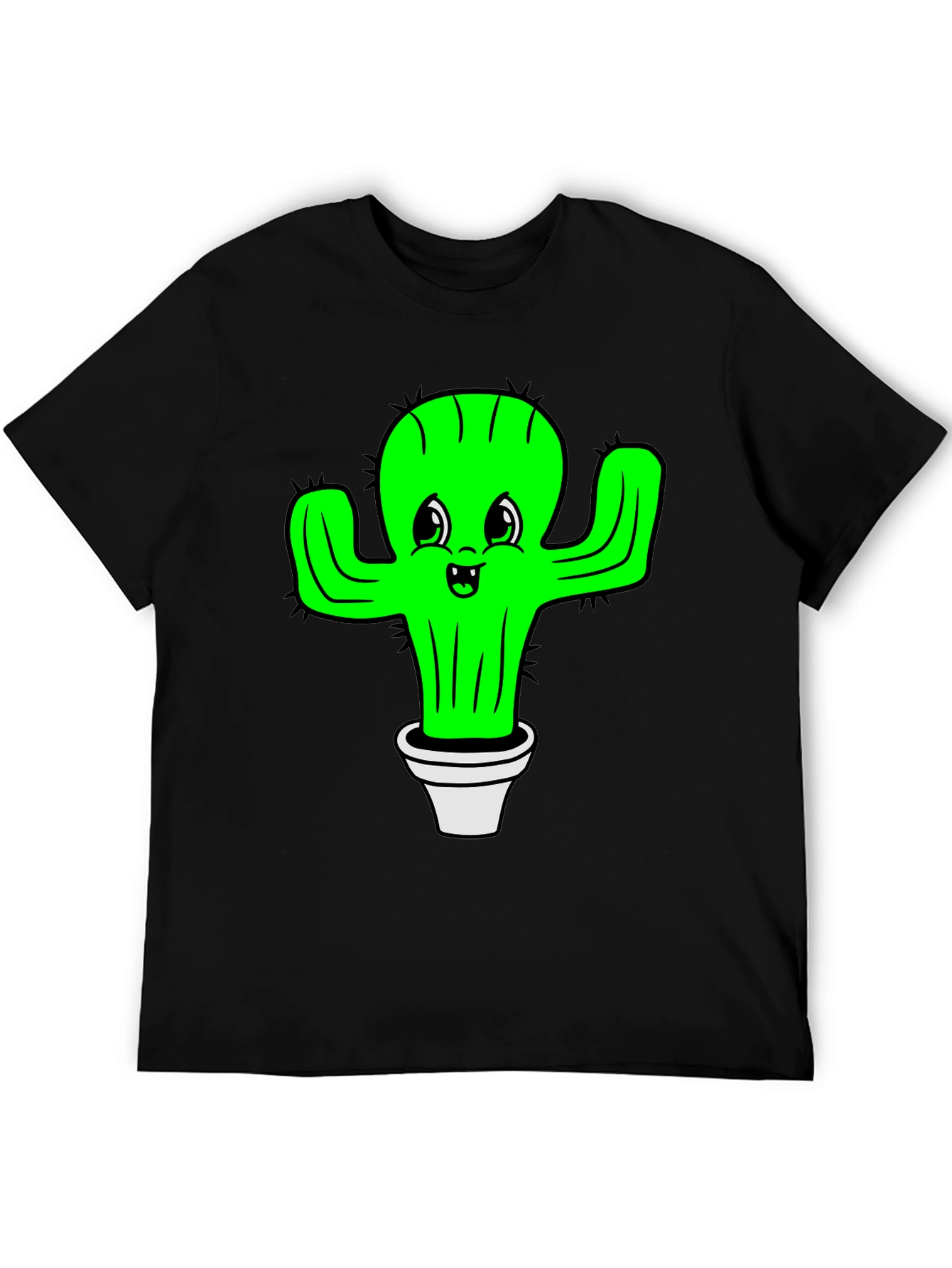 Cactus Graphic Black T-Shirt