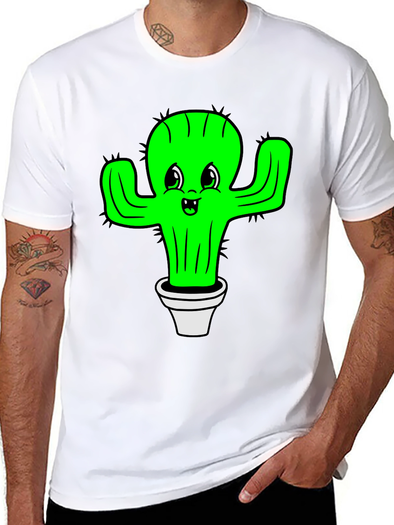Cactus Graphic Black T-Shirt