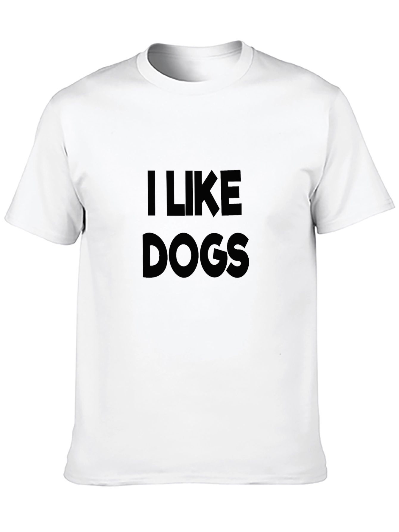 I Like Dogs T-Shirt - Black Cotton Graphic Tee