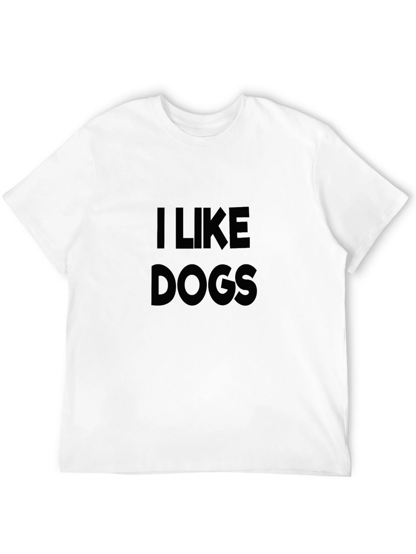 I Like Dogs T-Shirt - Black Cotton Graphic Tee