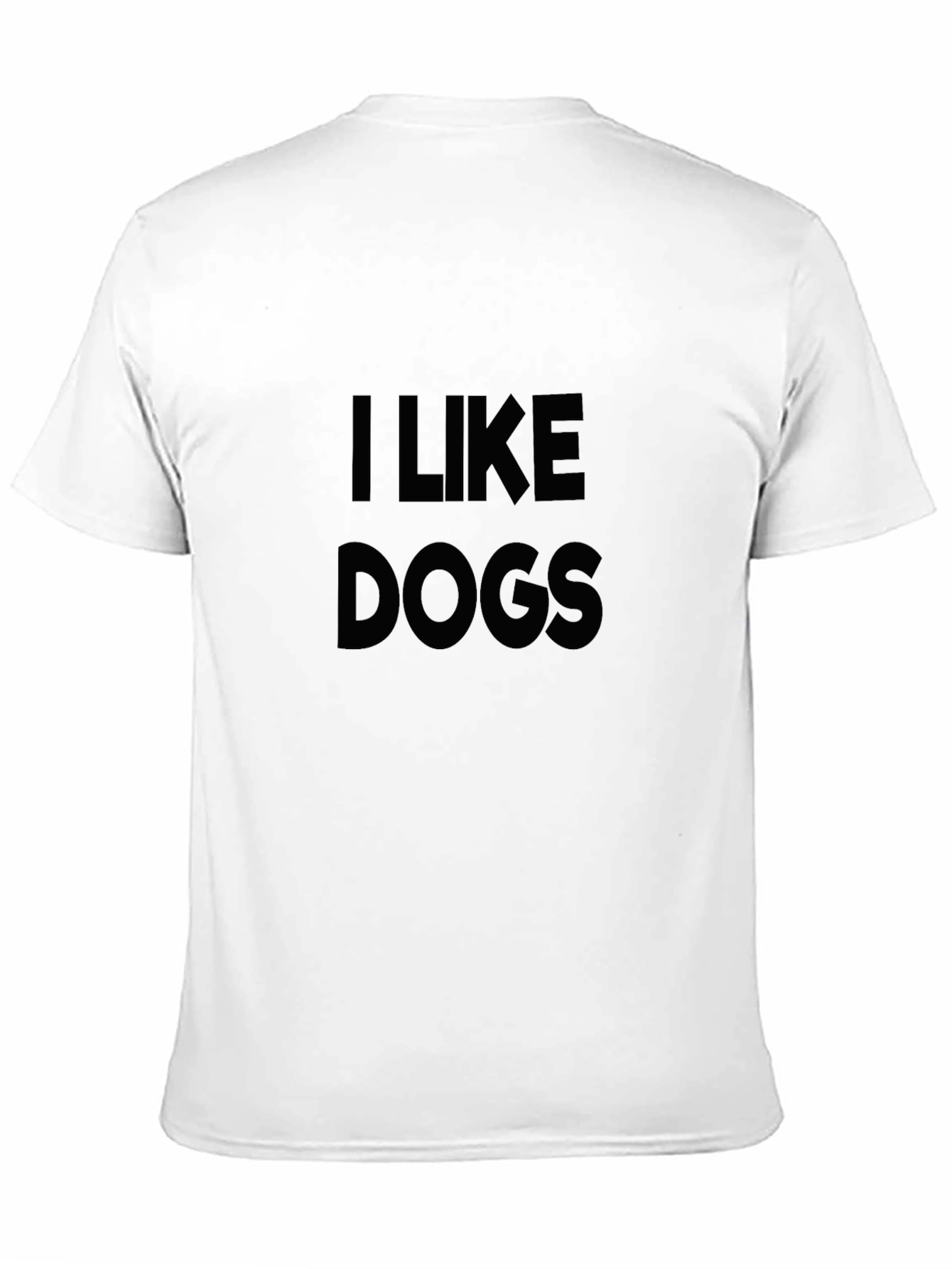 I Like Dogs T-Shirt - Black Cotton Graphic Tee