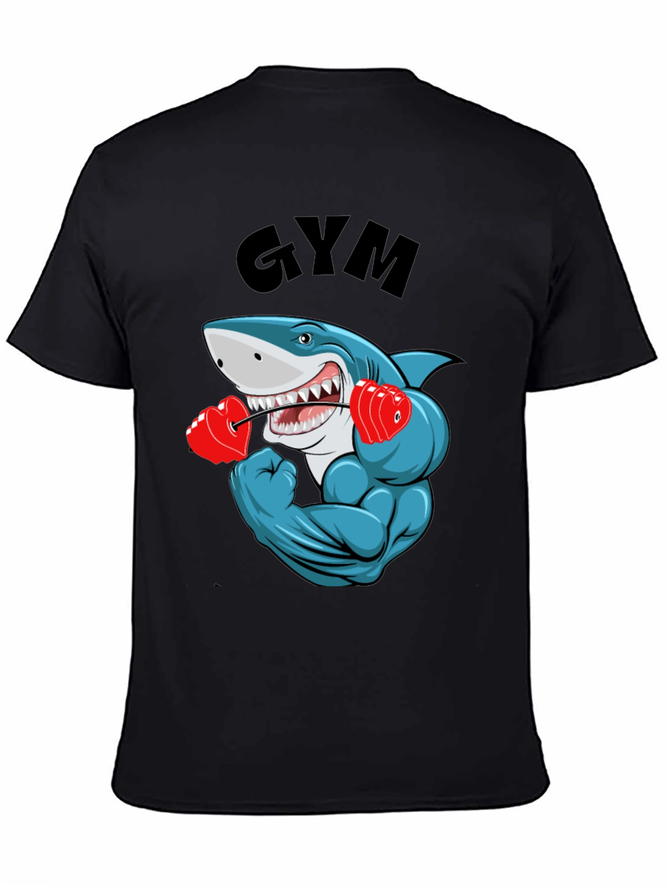 Gym Shark Graphic Tee - Funny Workout Shirt