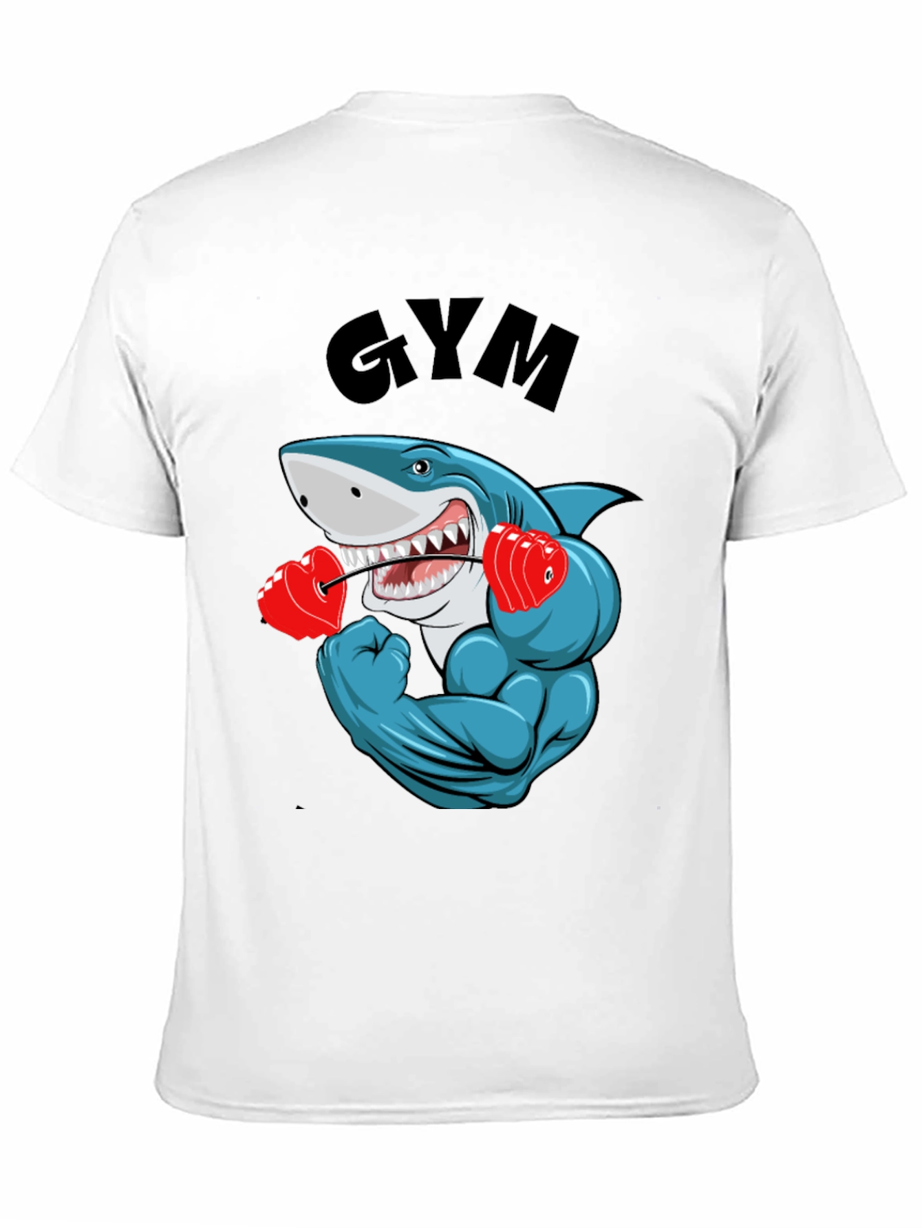 Gym Shark Graphic Tee - Funny Workout Shirt