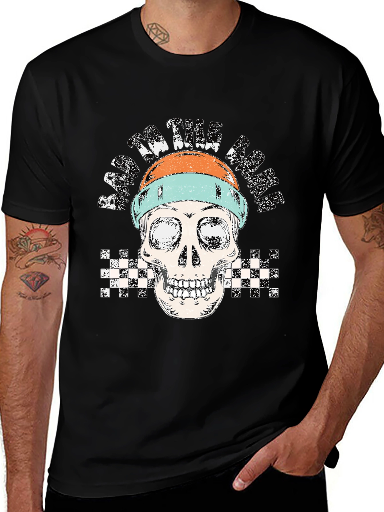 Racing to the Grave Skull Graphic Tee
