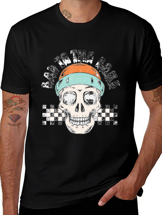 Racing to the Grave Skull Graphic Tee
