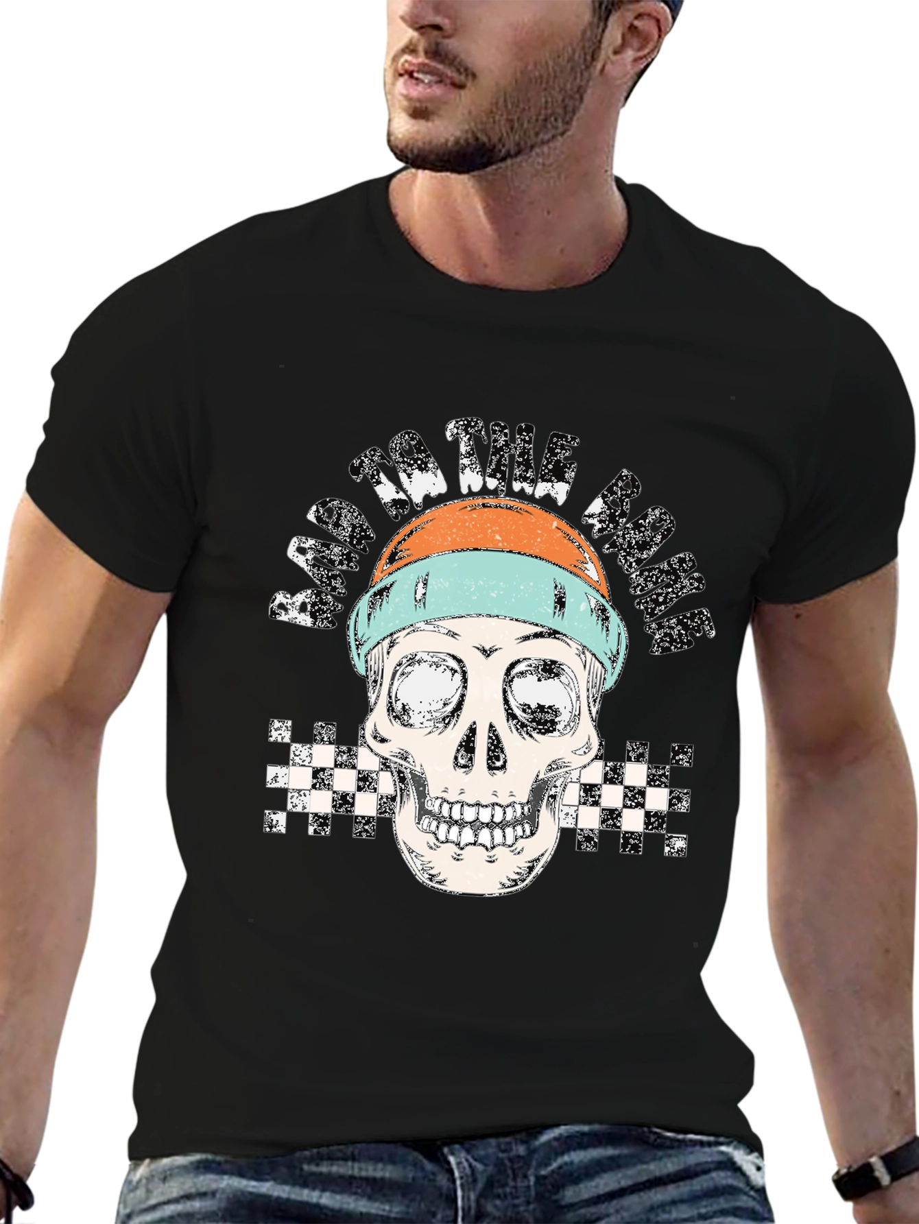 Racing to the Grave Skull Graphic Tee