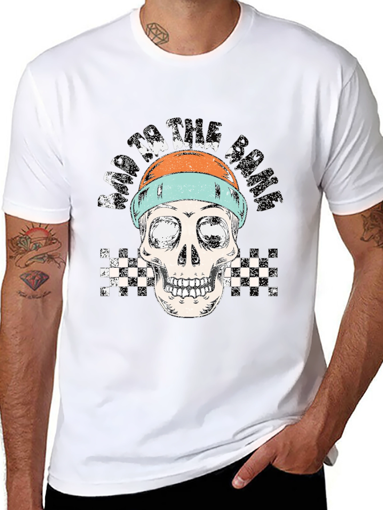 Racing to the Grave Skull Graphic Tee