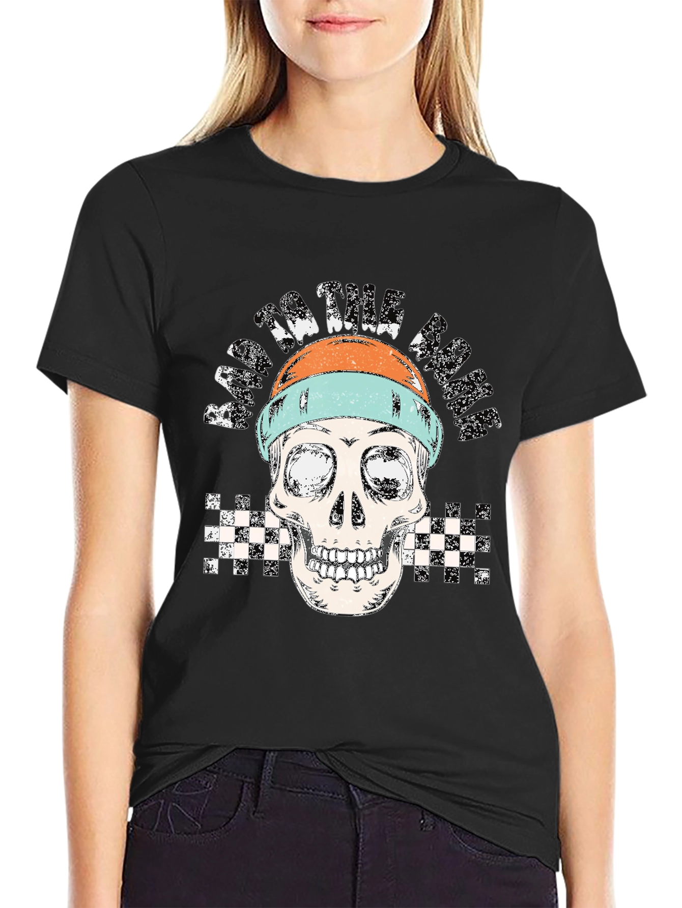 Racing to the Grave Skull Graphic Tee