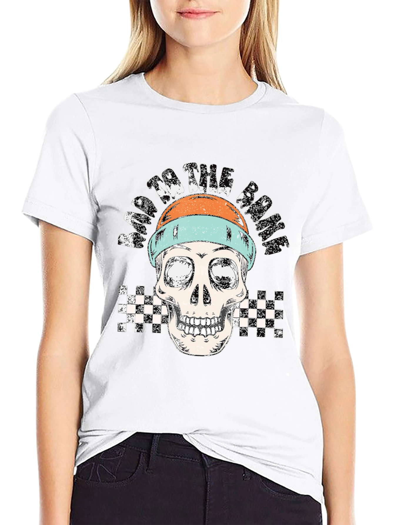 Racing to the Grave Skull Graphic Tee