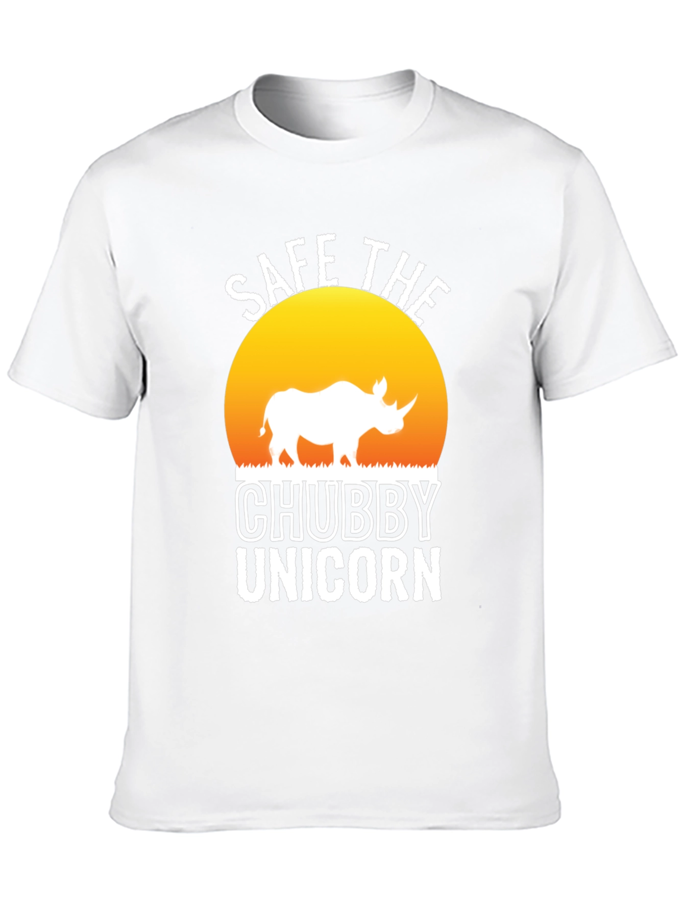 Save the Chubby Unicorn Black T-Shirt