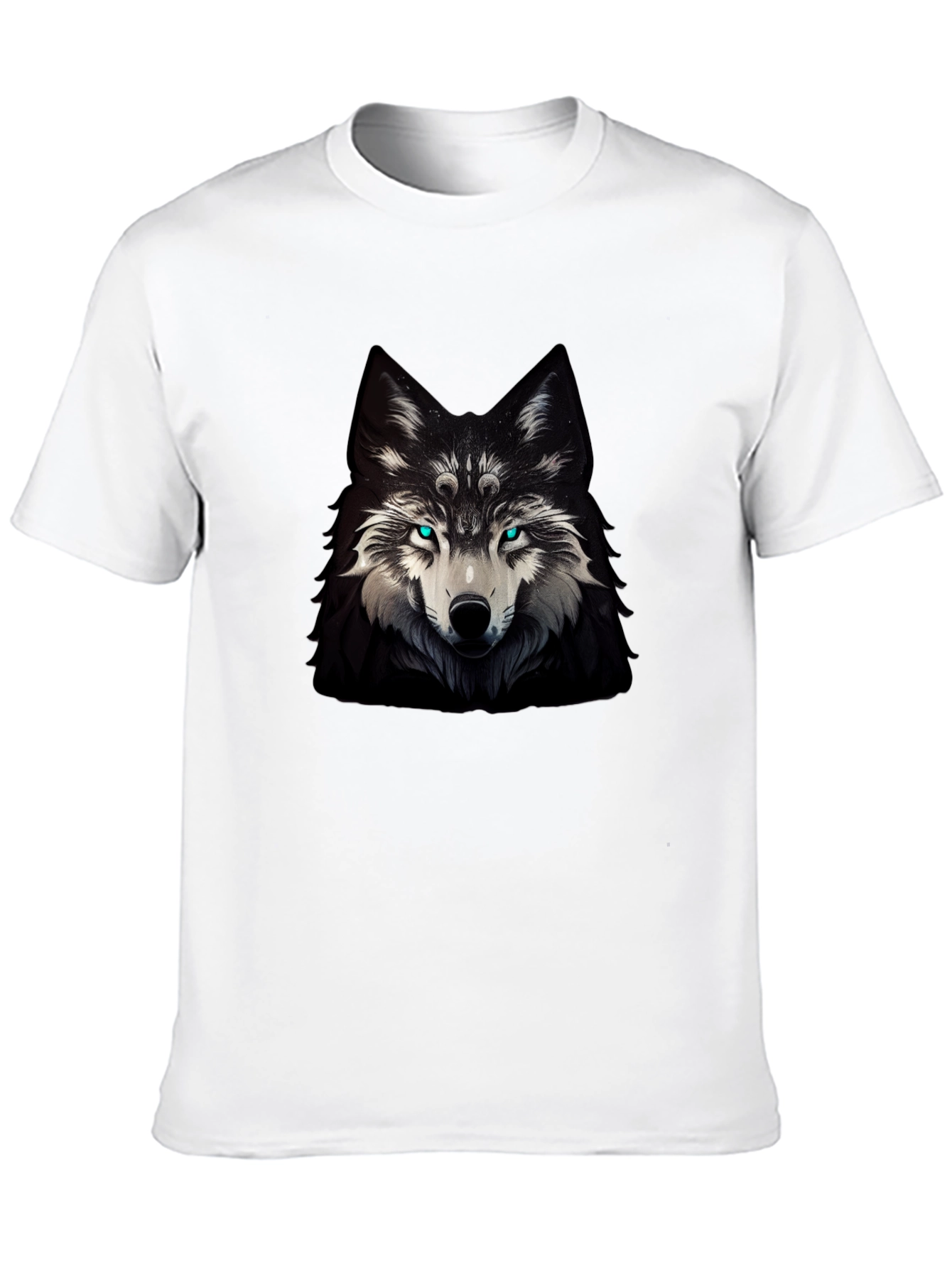Mystic Wolf Graphic Tee - Mens Black T-Shirt