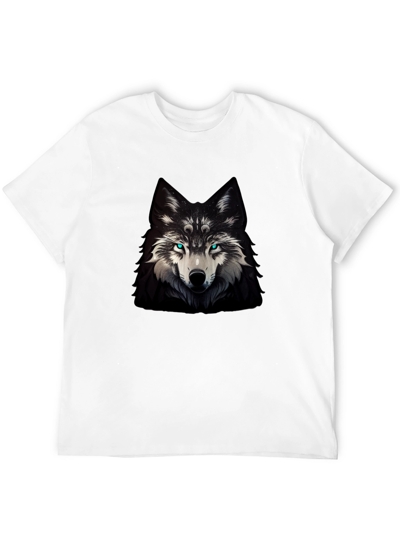 Mystic Wolf Graphic Tee - Mens Black T-Shirt