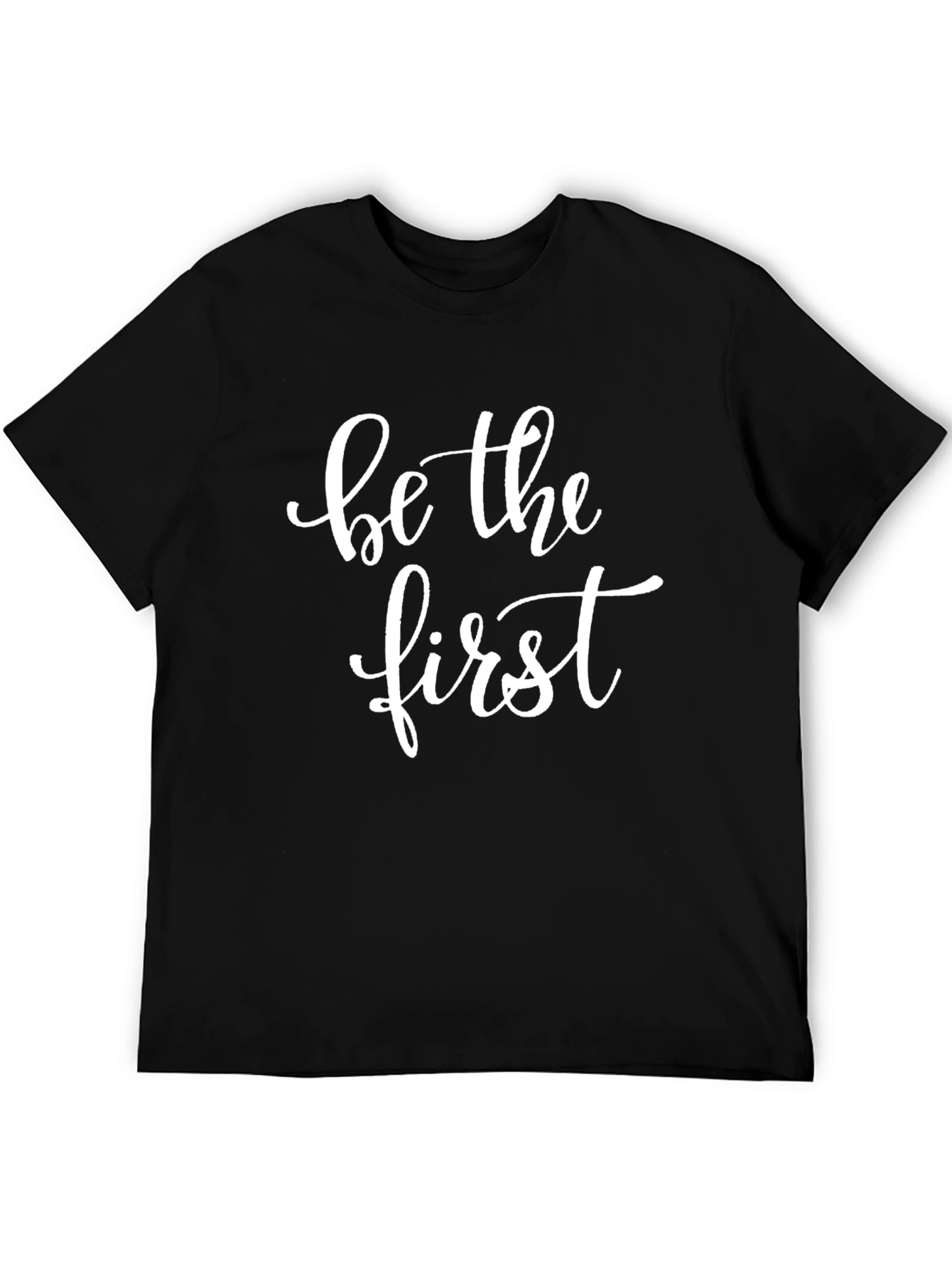 Be The First Graphic Tee - Trendy Black T-Shirt