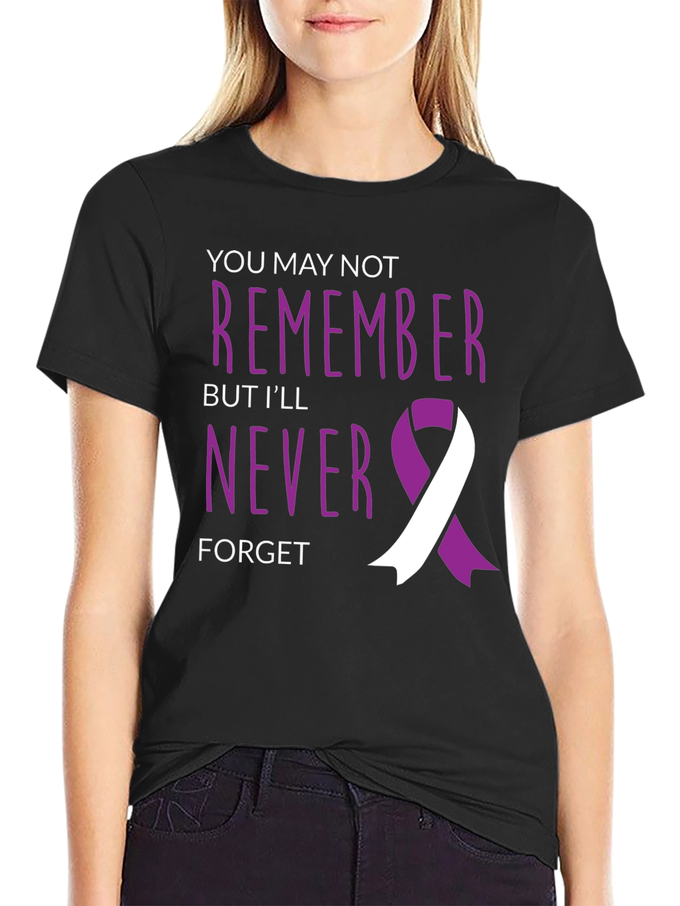 Never Forget Awareness Ribbon Graphic Tee