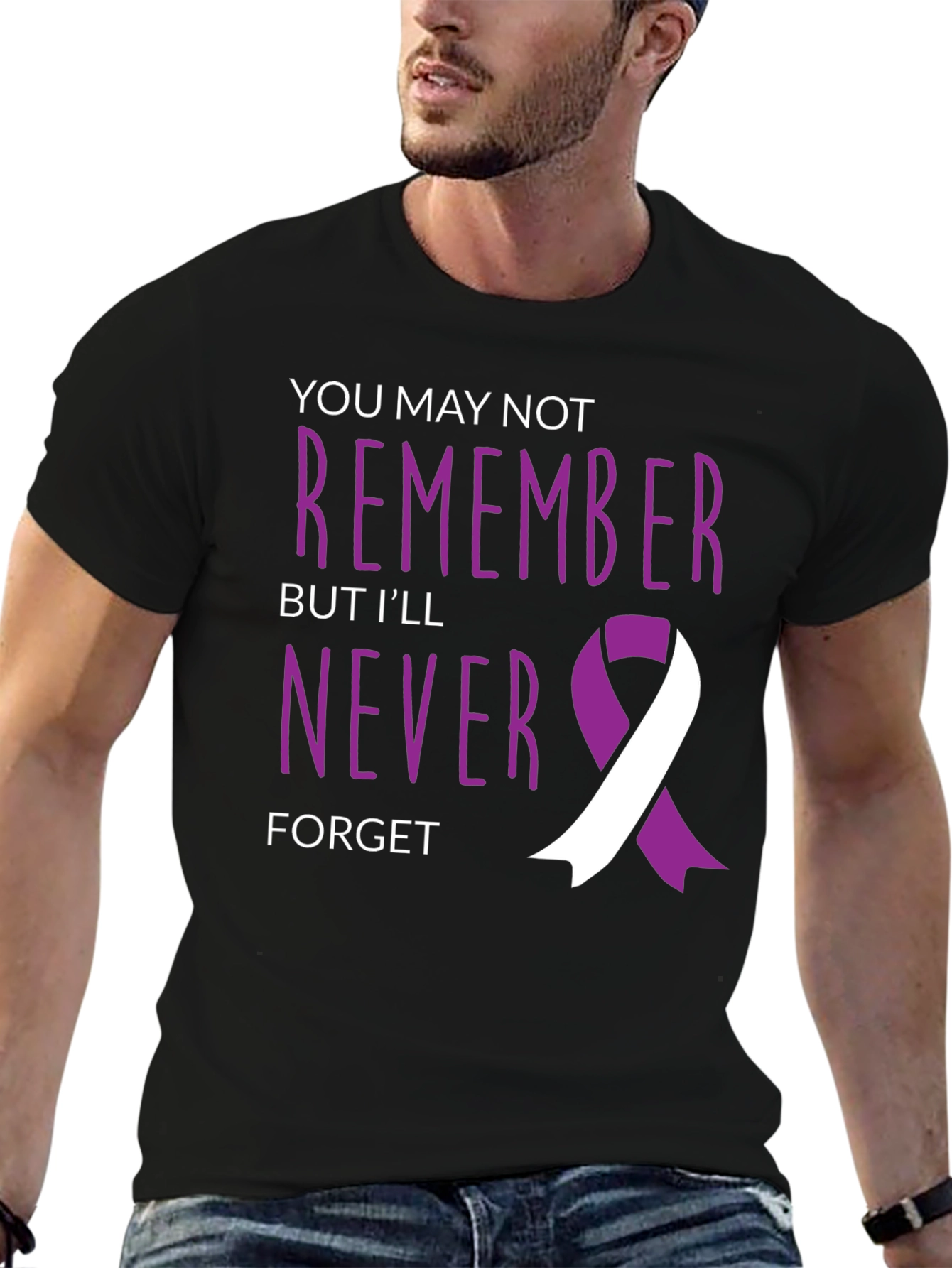 Never Forget Awareness Ribbon Graphic Tee