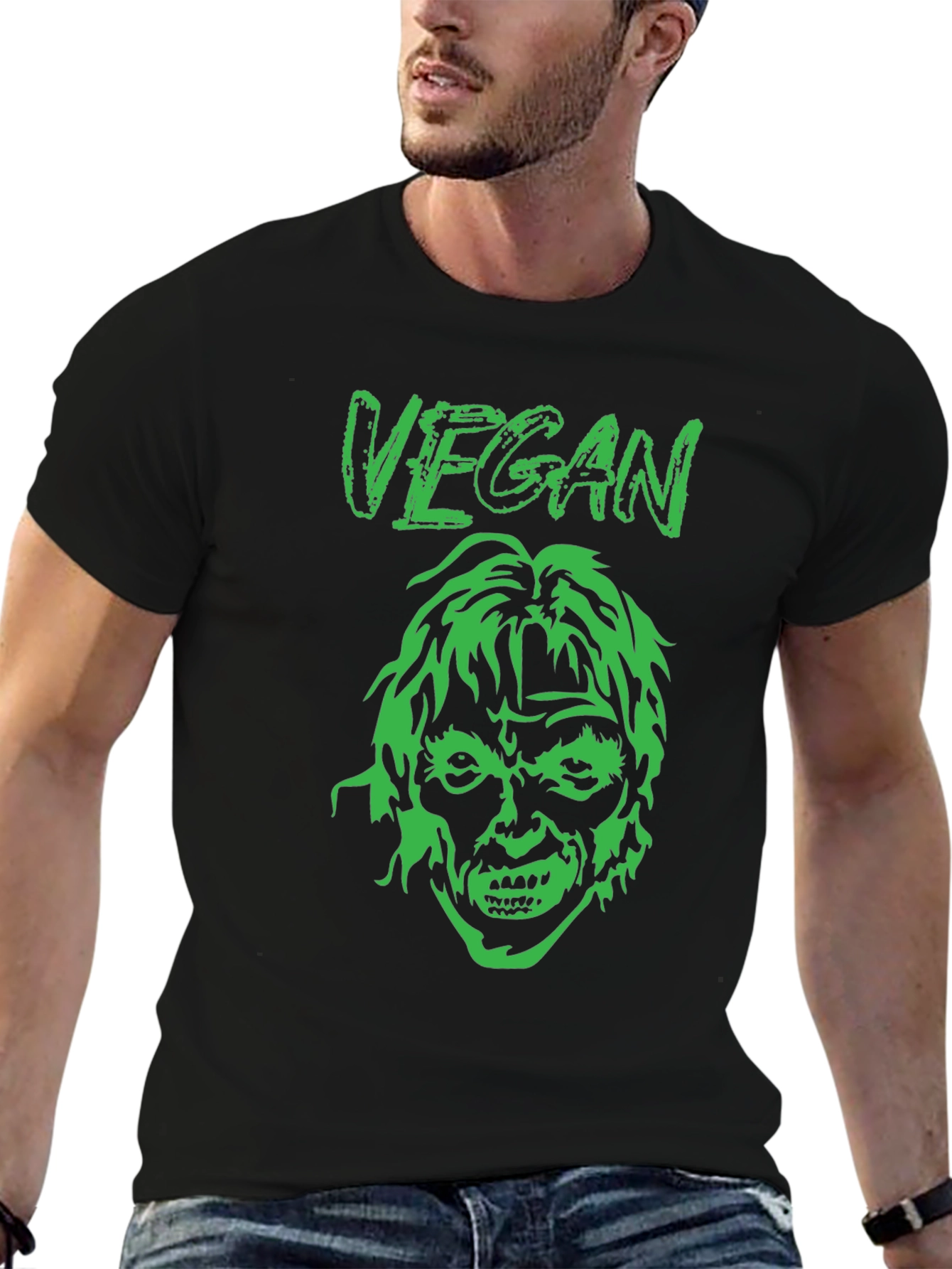 Vegan Zombie Graphic Tee - Black