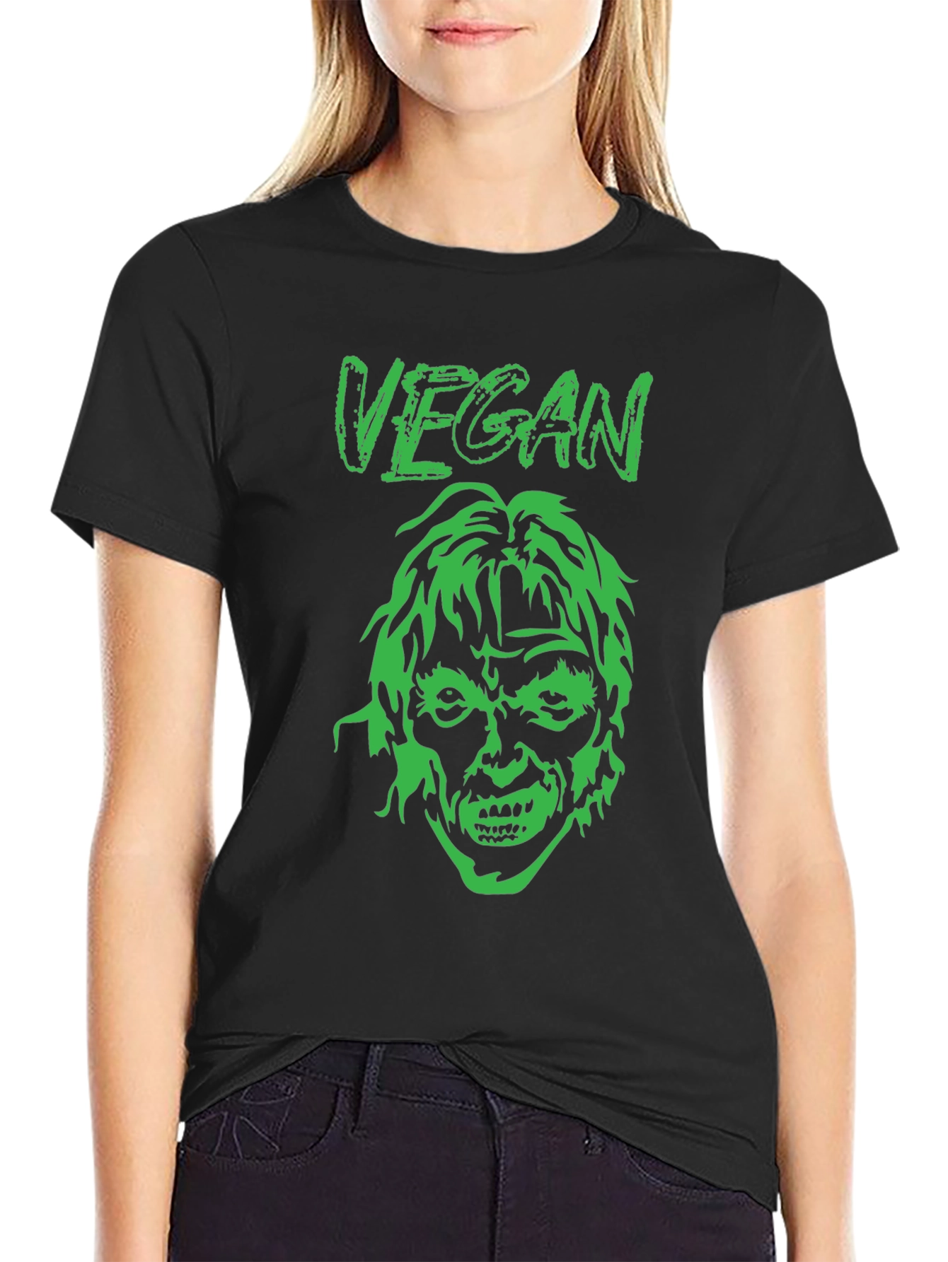 Vegan Zombie Graphic Tee - Black