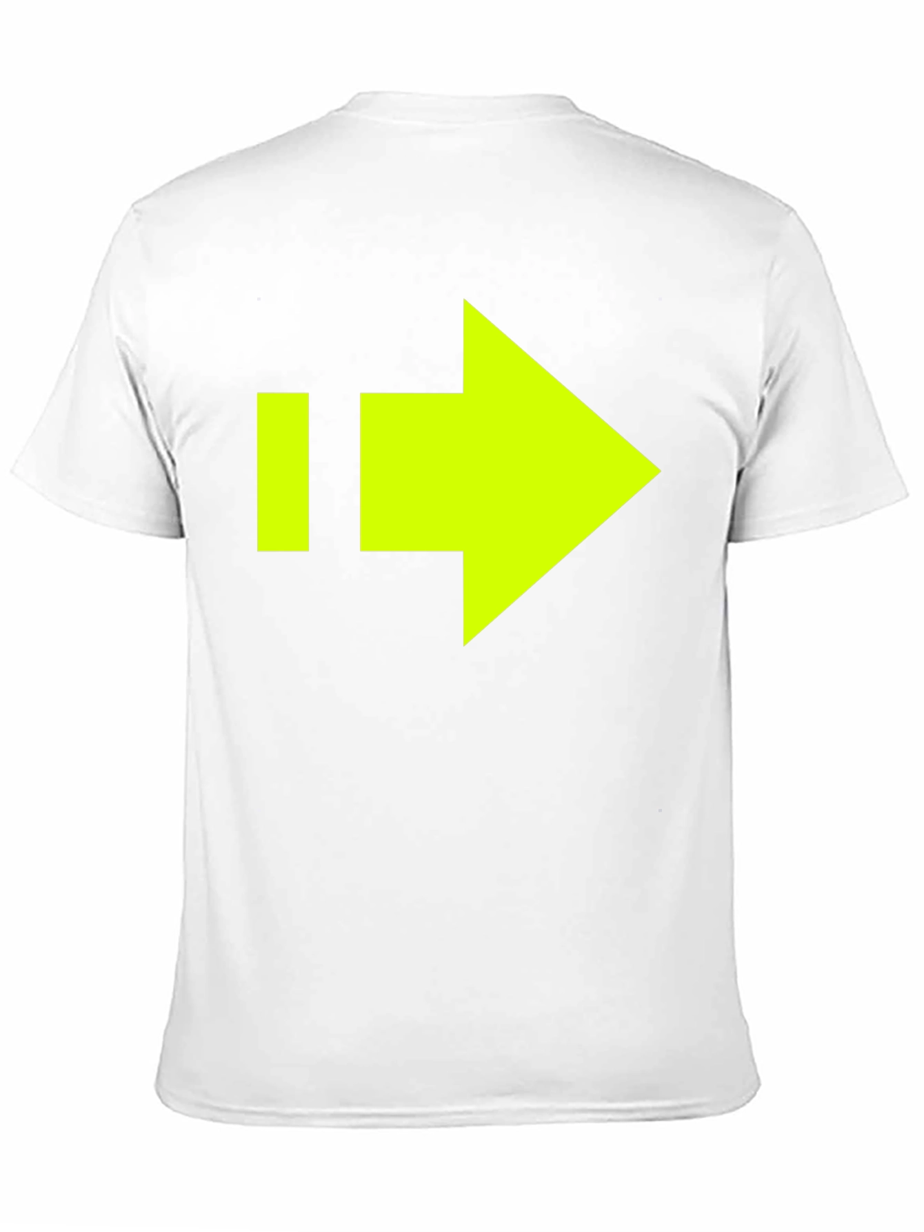 Black T-Shirt with Neon Yellow Arrow Graphic