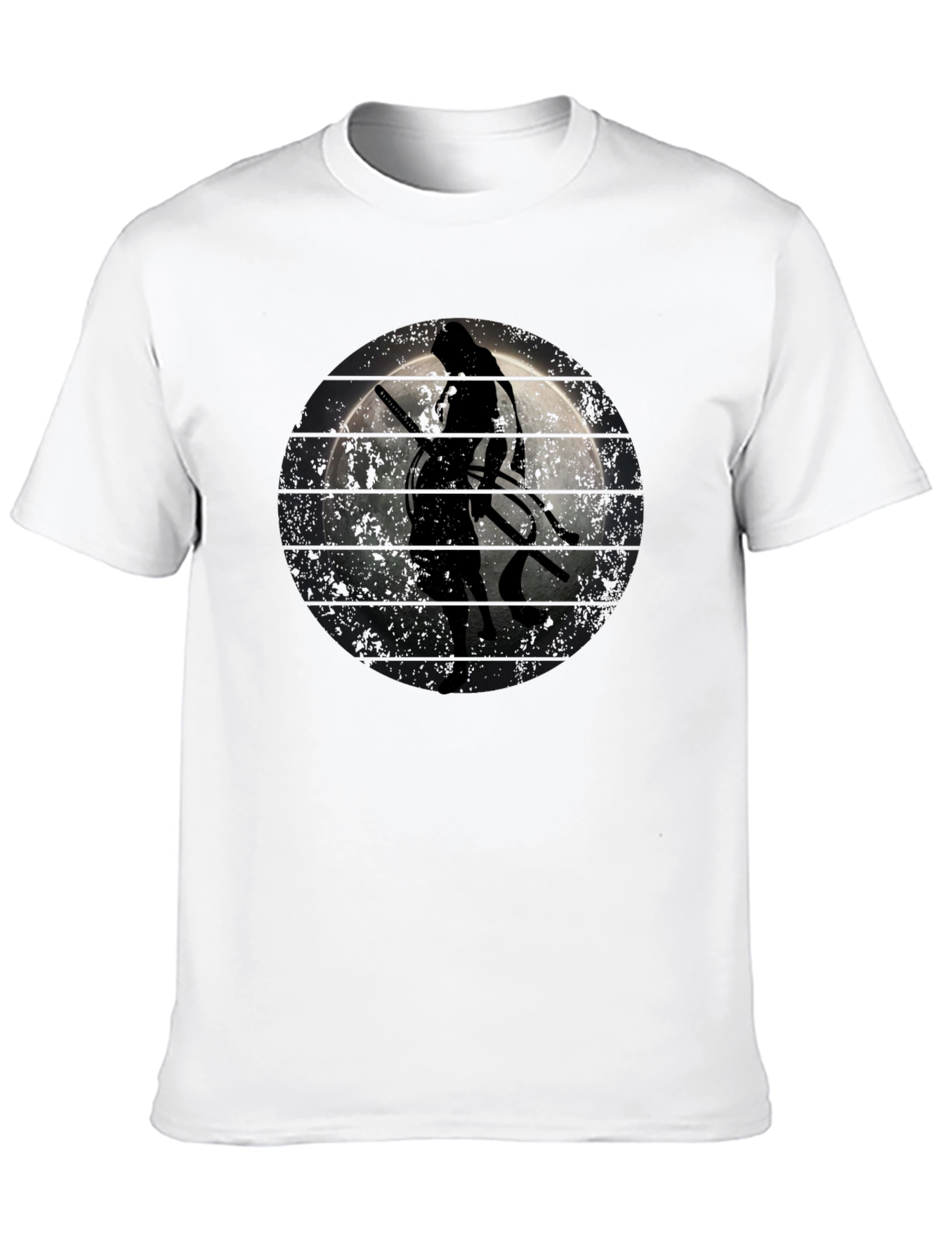 Ninja Silhouette T-Shirt - Moon Graphic Tee