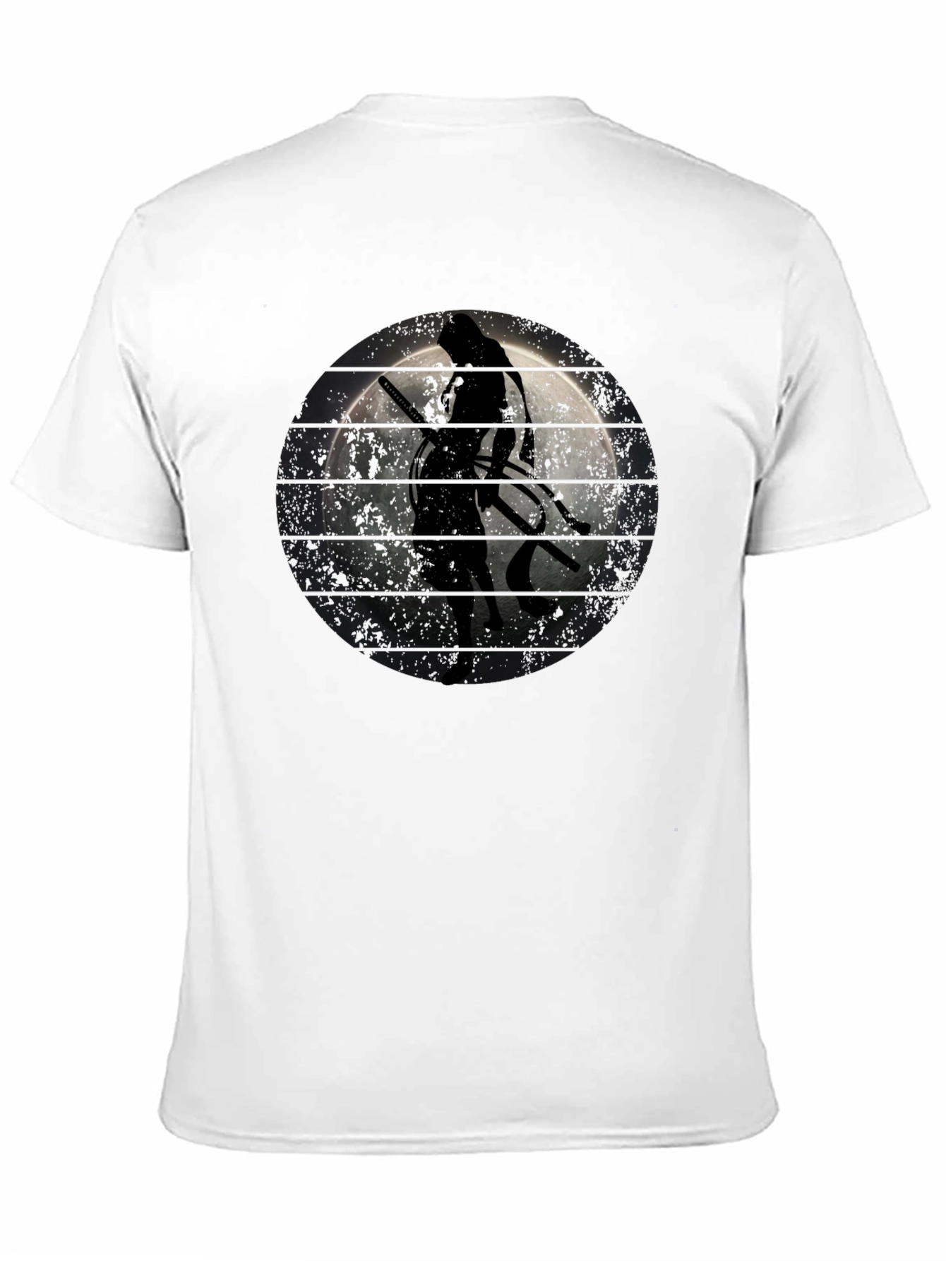 Ninja Silhouette T-Shirt - Moon Graphic Tee
