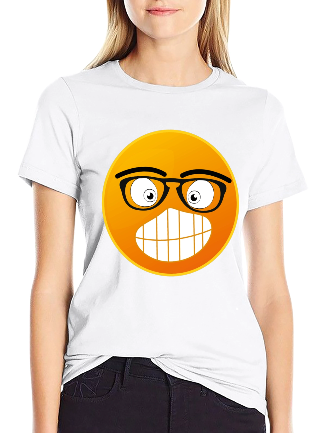 Nerdy Emoji Black T-Shirt: Express Yourself!