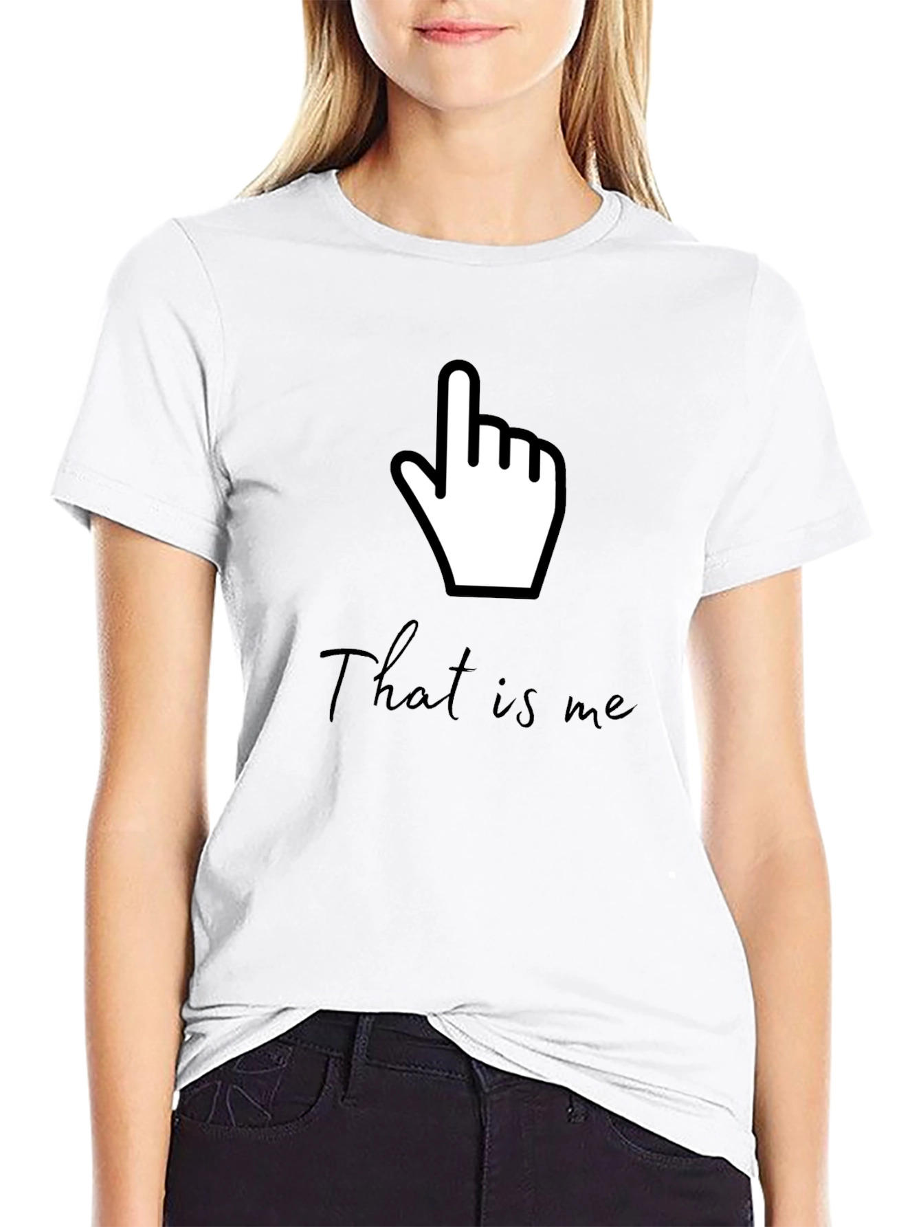 Funny That Is Me Pointing Hand Gesture Graphic Tee