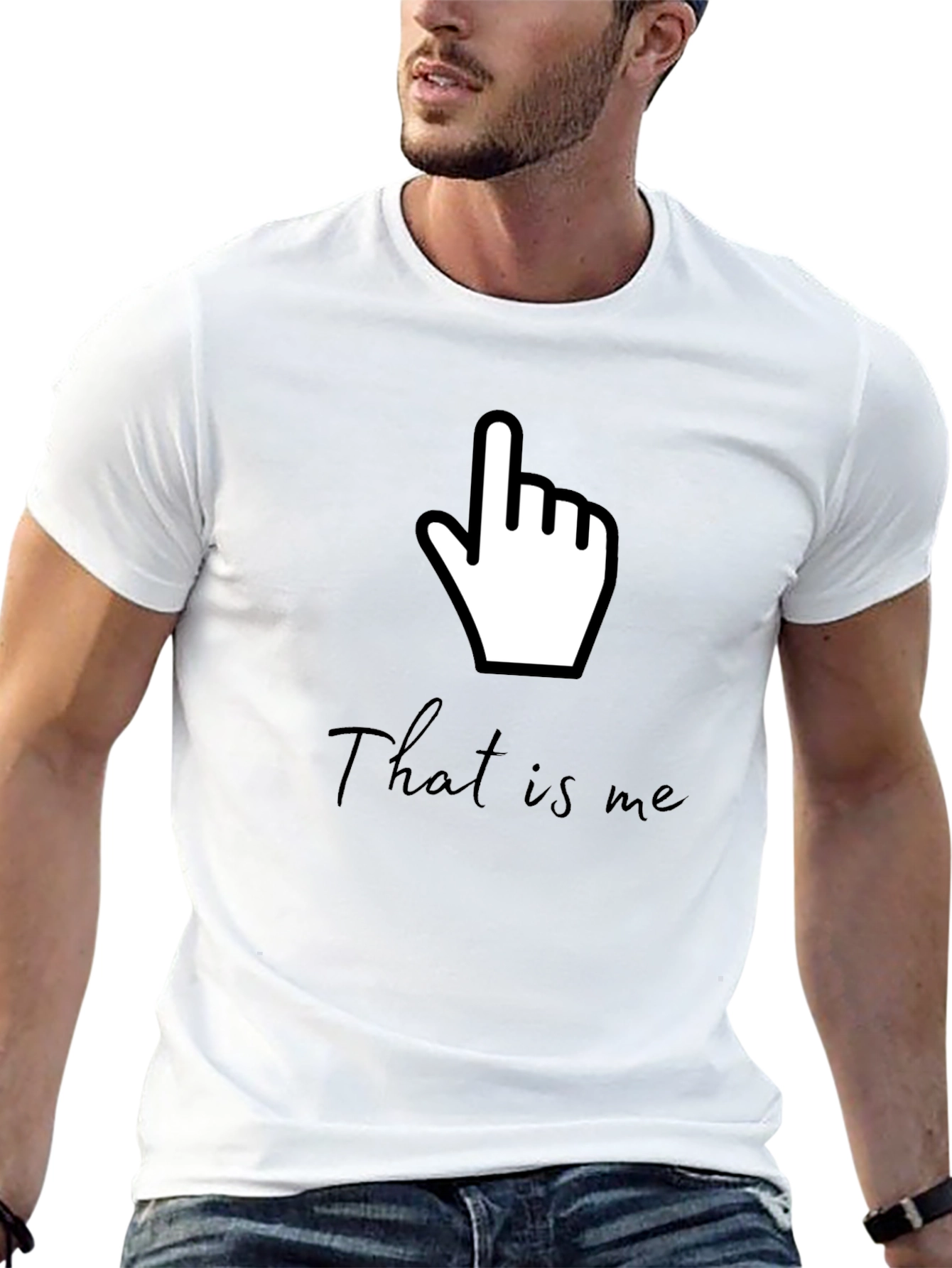 Funny That Is Me Pointing Hand Gesture Graphic Tee