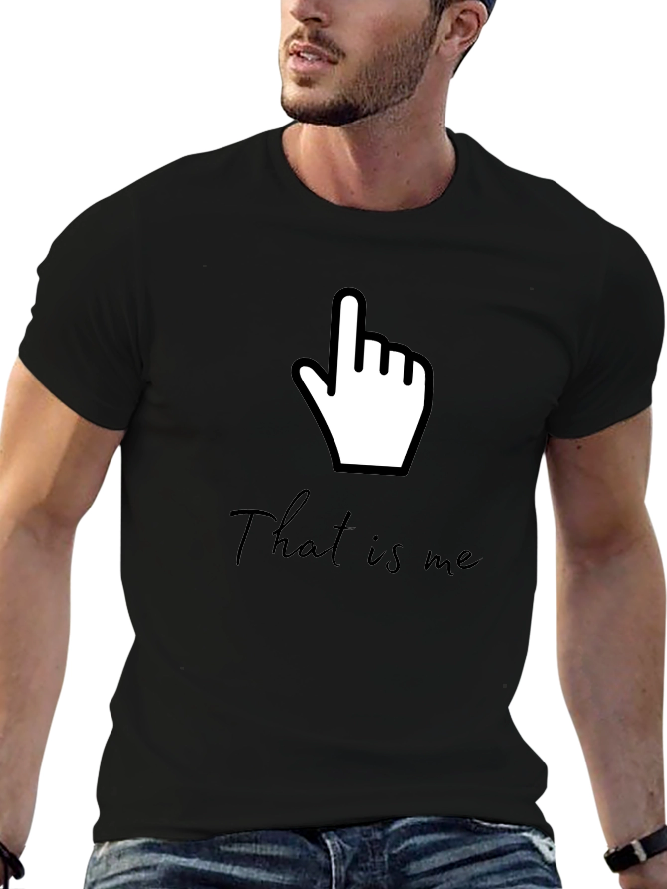 Funny That Is Me Pointing Hand Gesture Graphic Tee