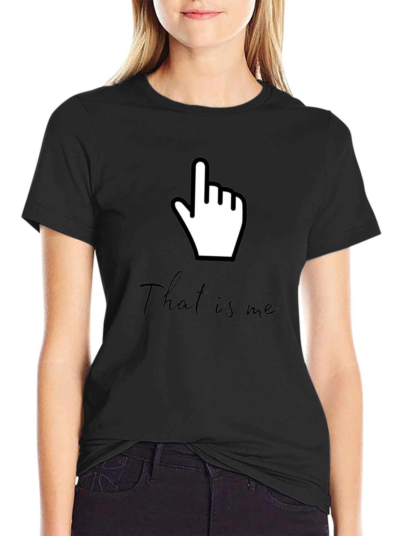 Funny That Is Me Pointing Hand Gesture Graphic Tee