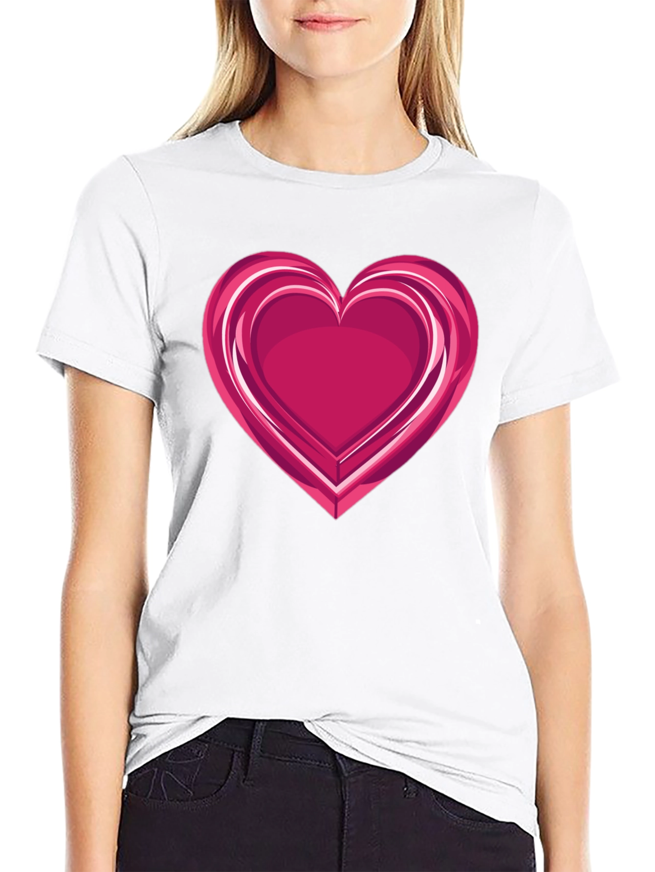 Heart Graphic Black Tee