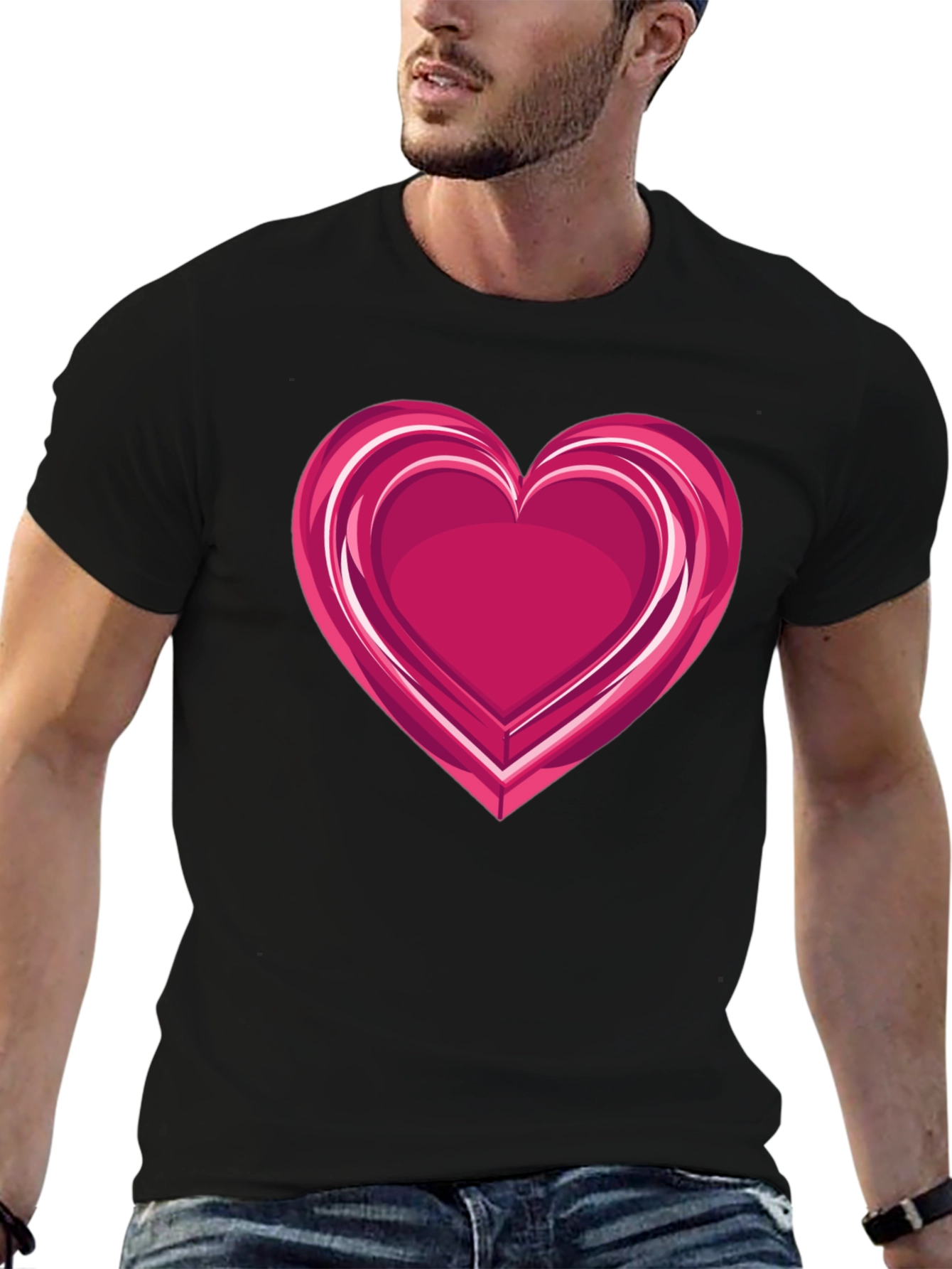 Heart Graphic Black Tee