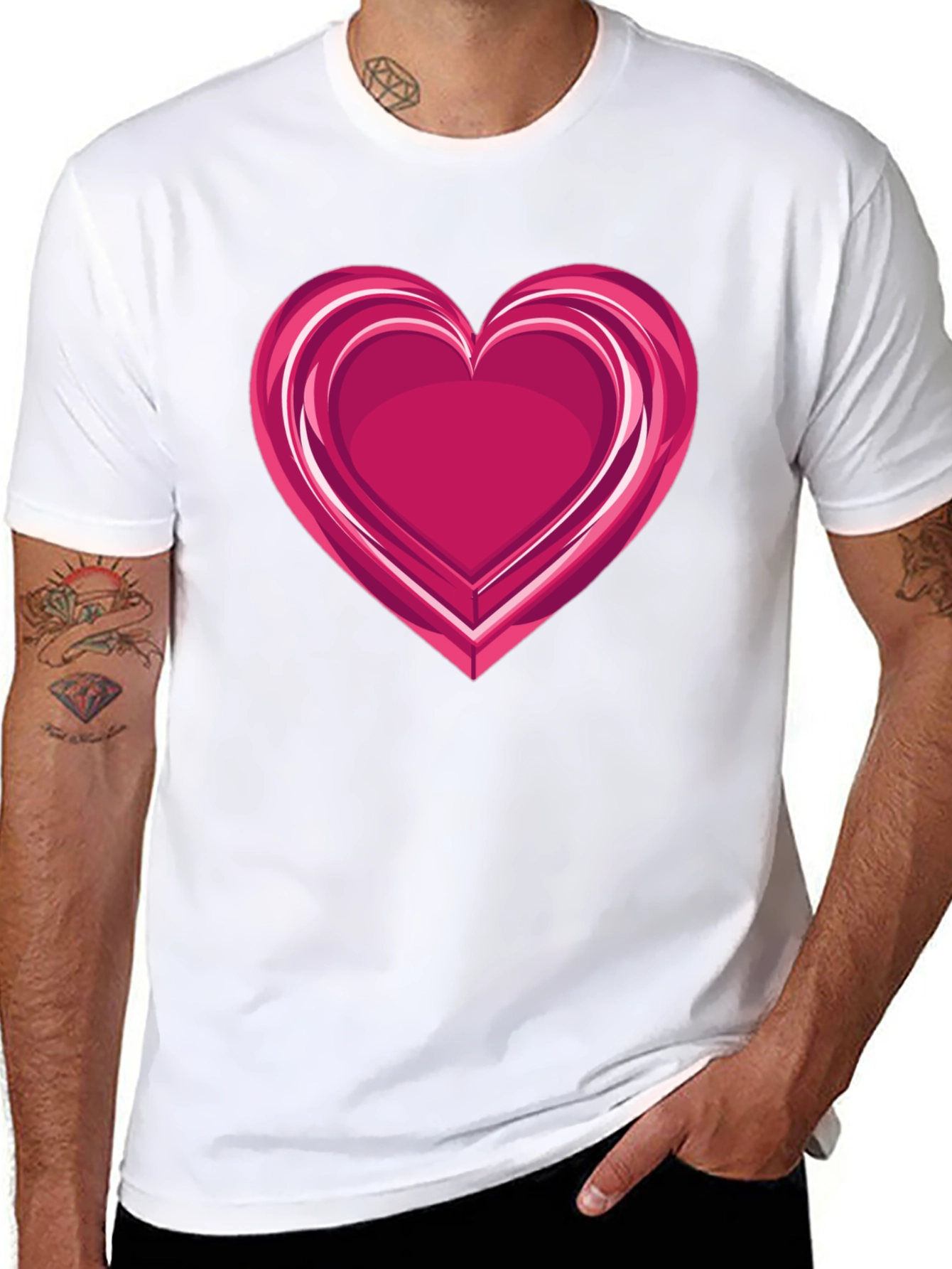 Heart Graphic Black Tee