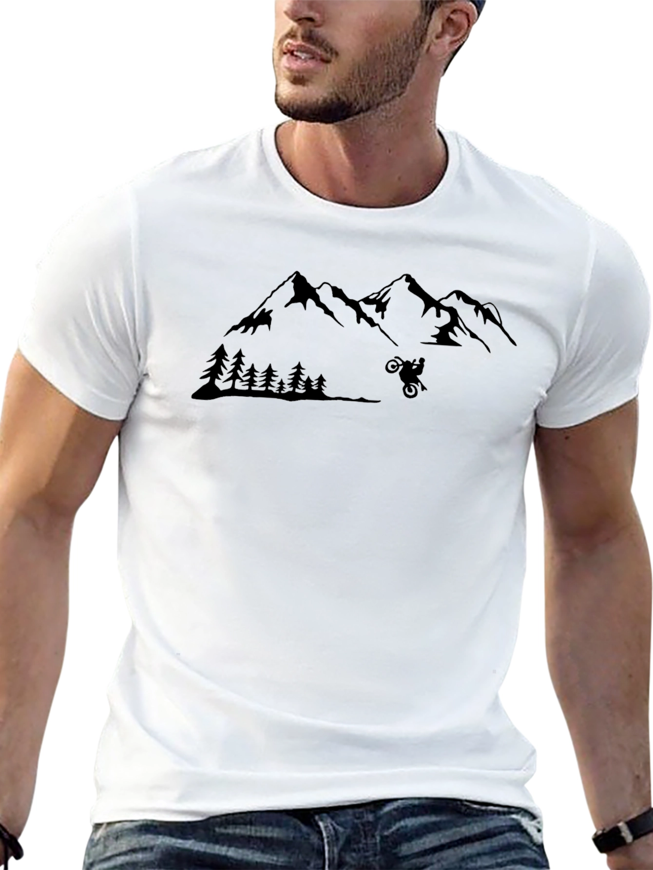 Mountain Bike T-Shirt - Black Graphic Tee