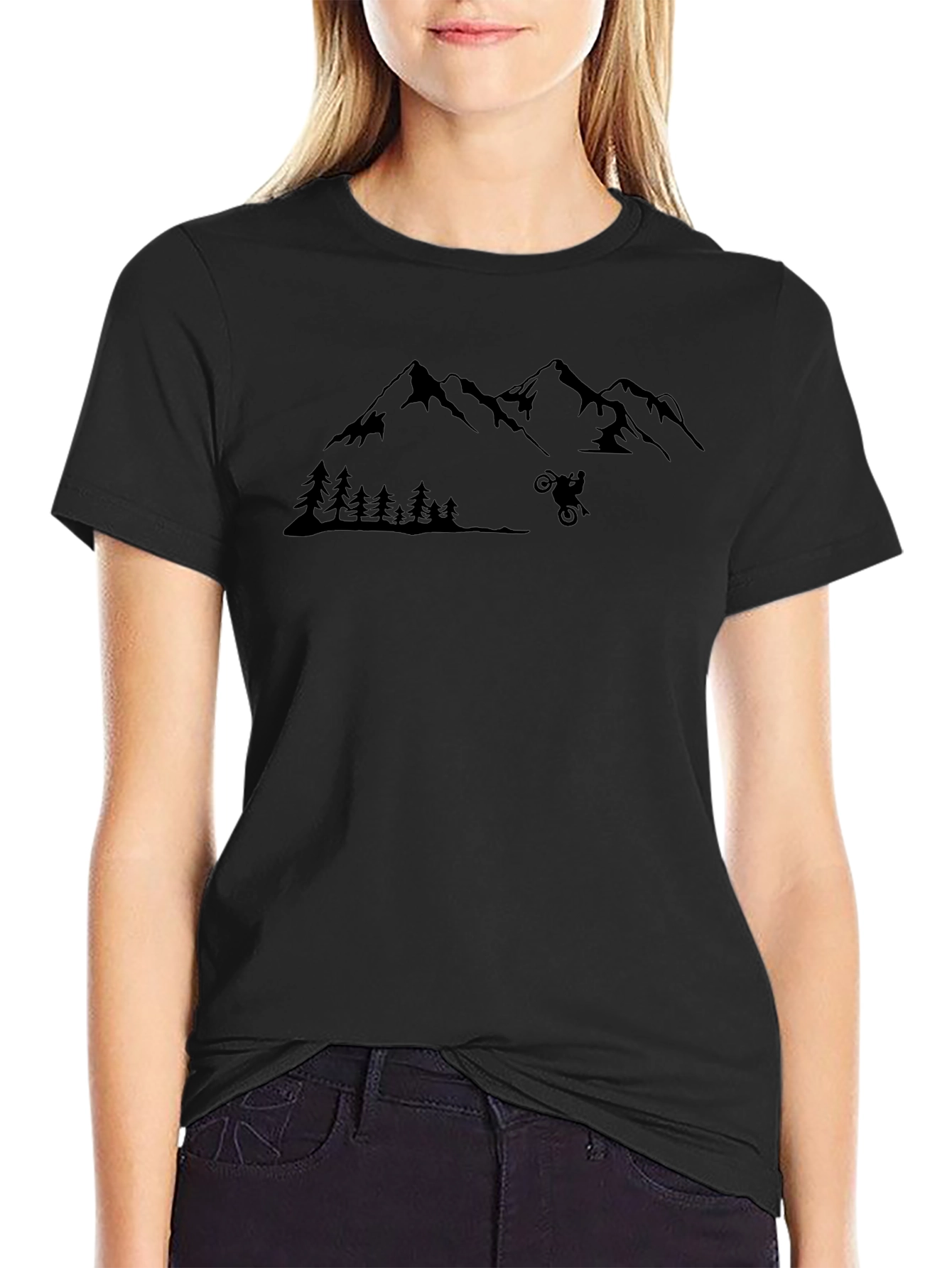 Mountain Bike T-Shirt - Black Graphic Tee