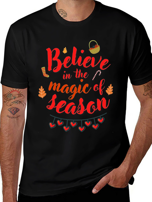 Believe Magic Season T-Shirt - Holiday Festive Tee